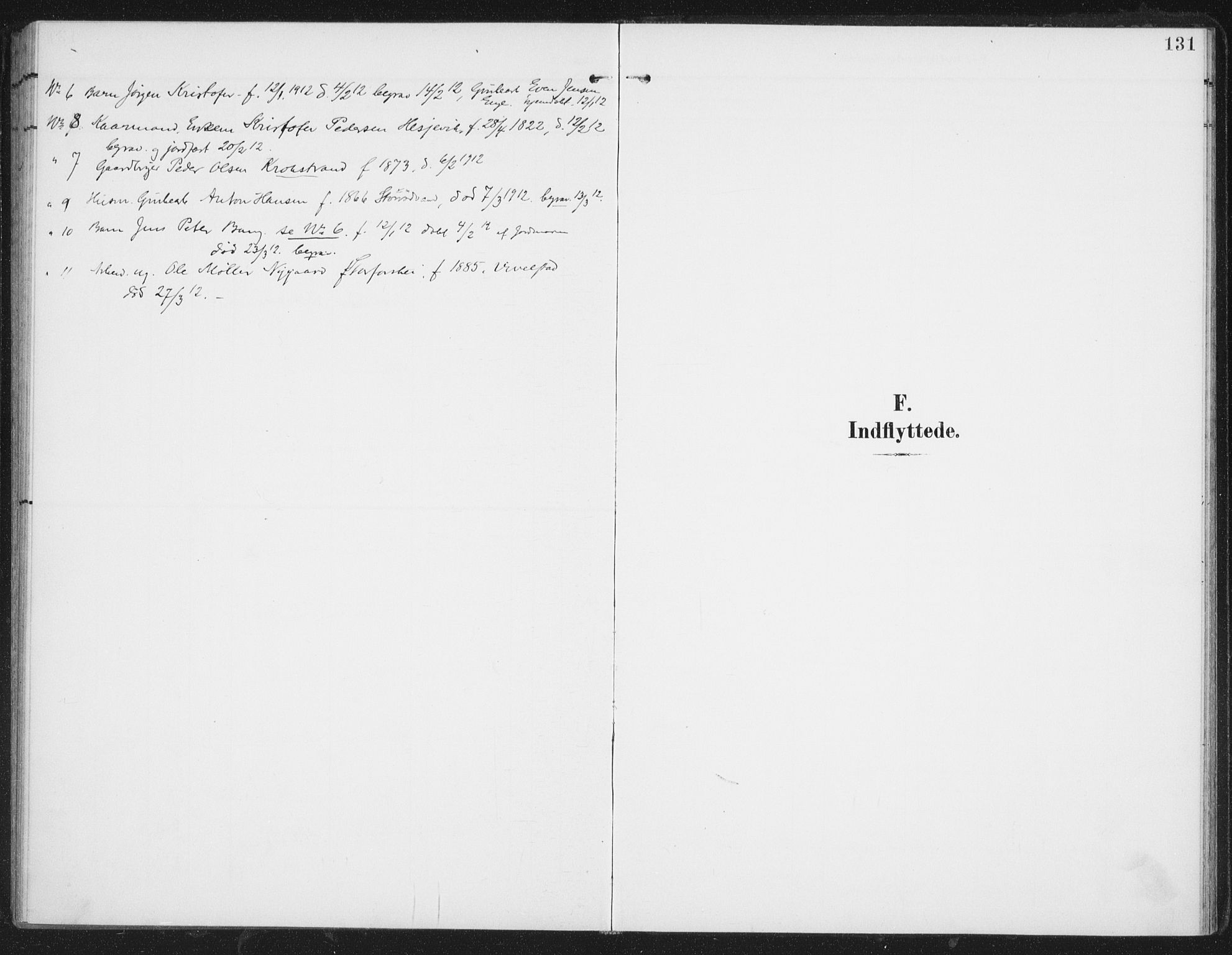 Ministerialprotokoller, klokkerbøker og fødselsregistre - Nordland, SAT/A-1459/827/L0403: Parish register (official) no. 827A15, 1903-1912, p. 131