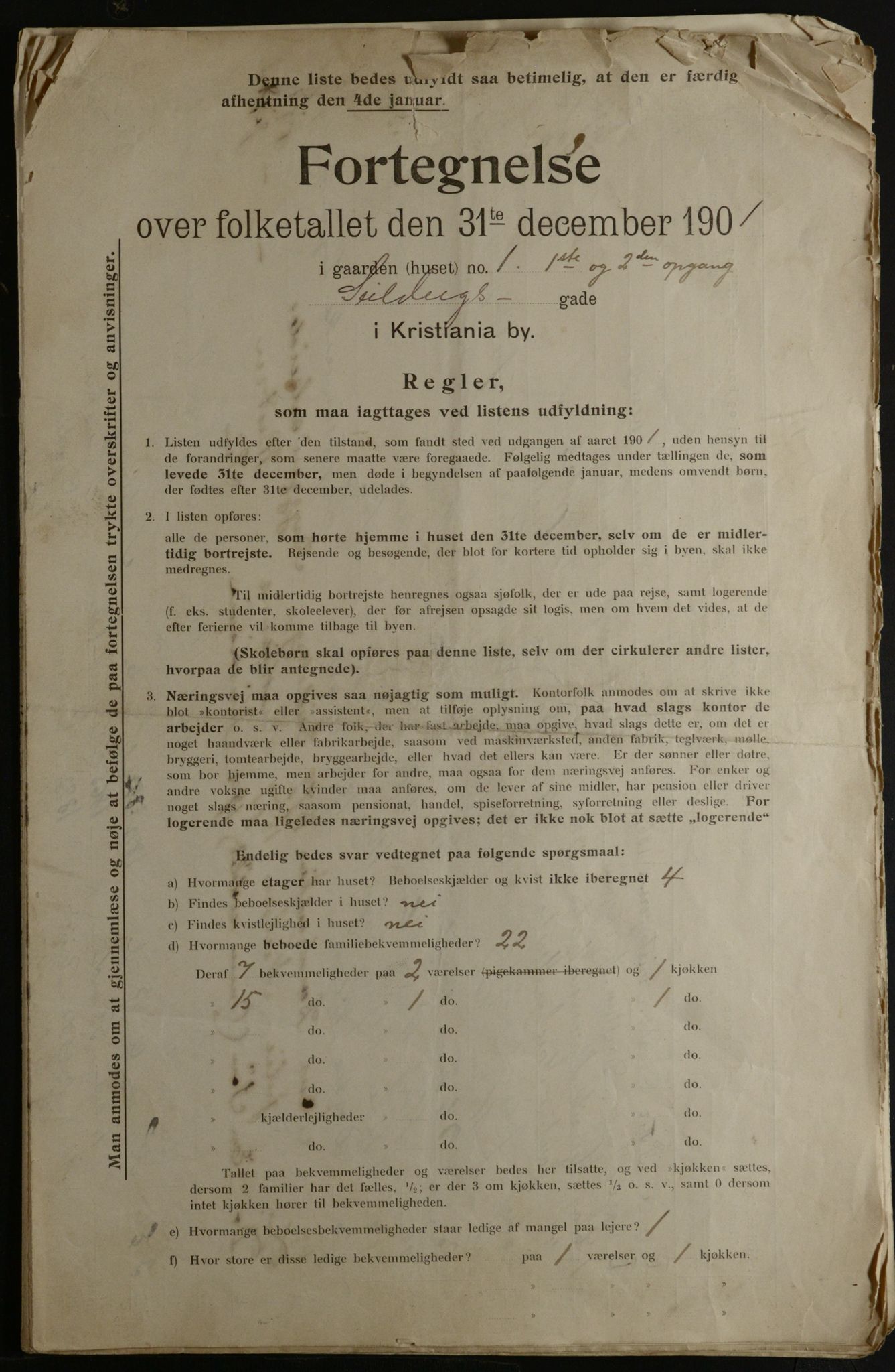OBA, Municipal Census 1901 for Kristiania, 1901, p. 14455