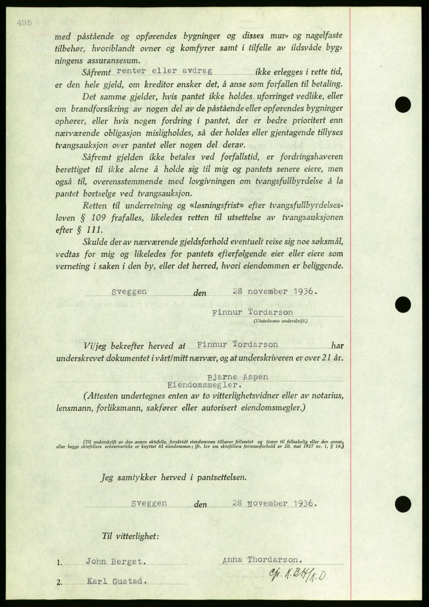 Nordmøre sorenskriveri, AV/SAT-A-4132/1/2/2Ca/L0090: Mortgage book no. B80, 1936-1937, Diary no: : 2692/1936