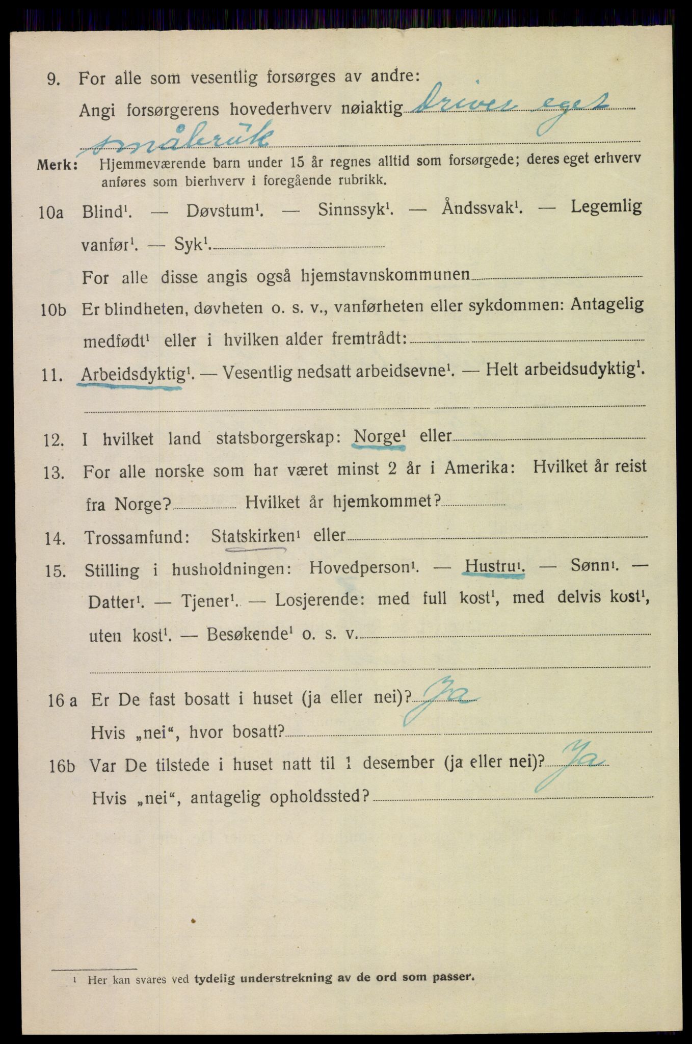 SAH, 1920 census for Elverum, 1920, p. 26683