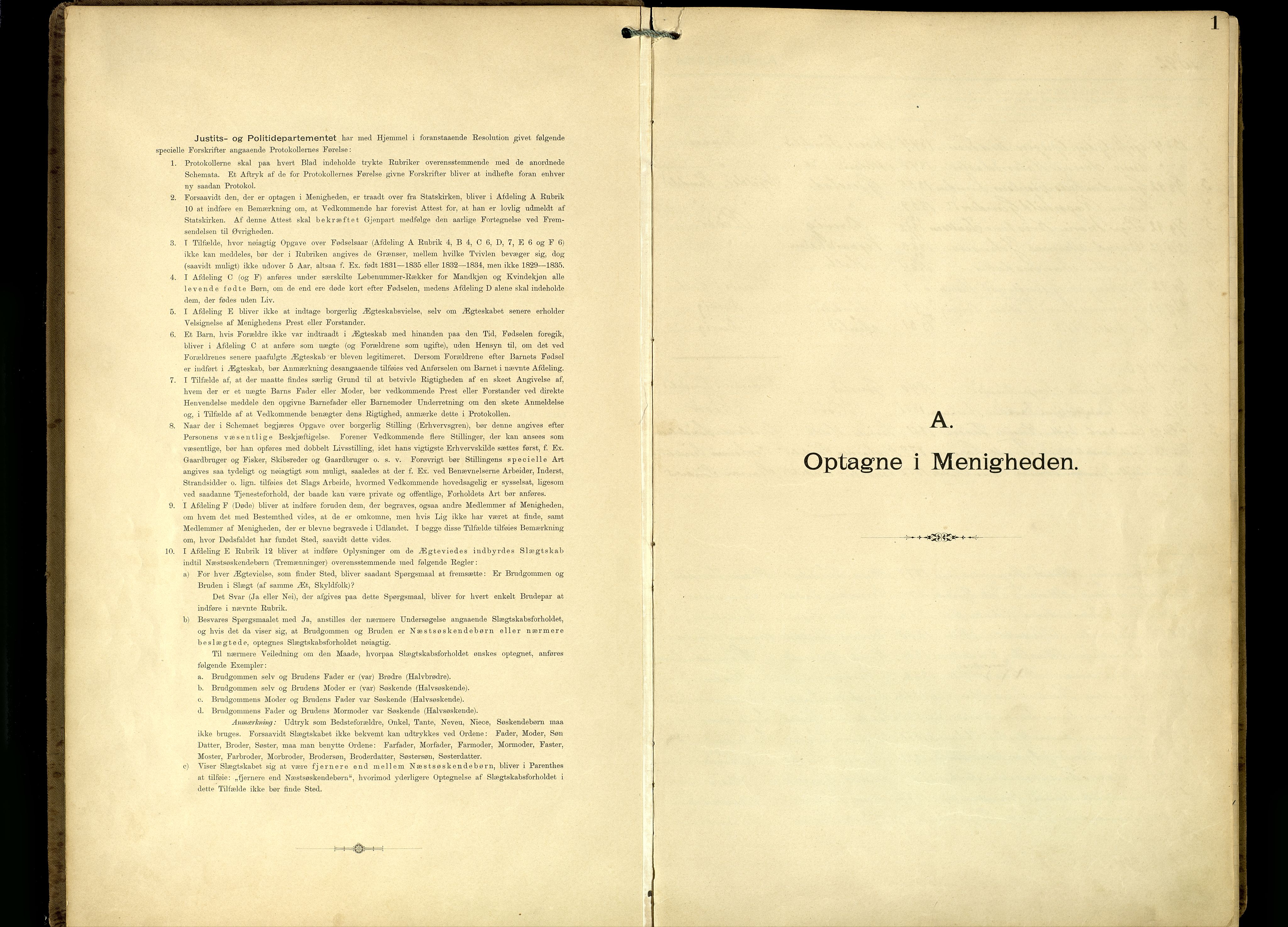 Den evangelisk-lutherske frimenighet, Risør, SAK/1292-0007/F/Fa/L0002: Dissenter register no. F 18, 1892-1954, p. 1