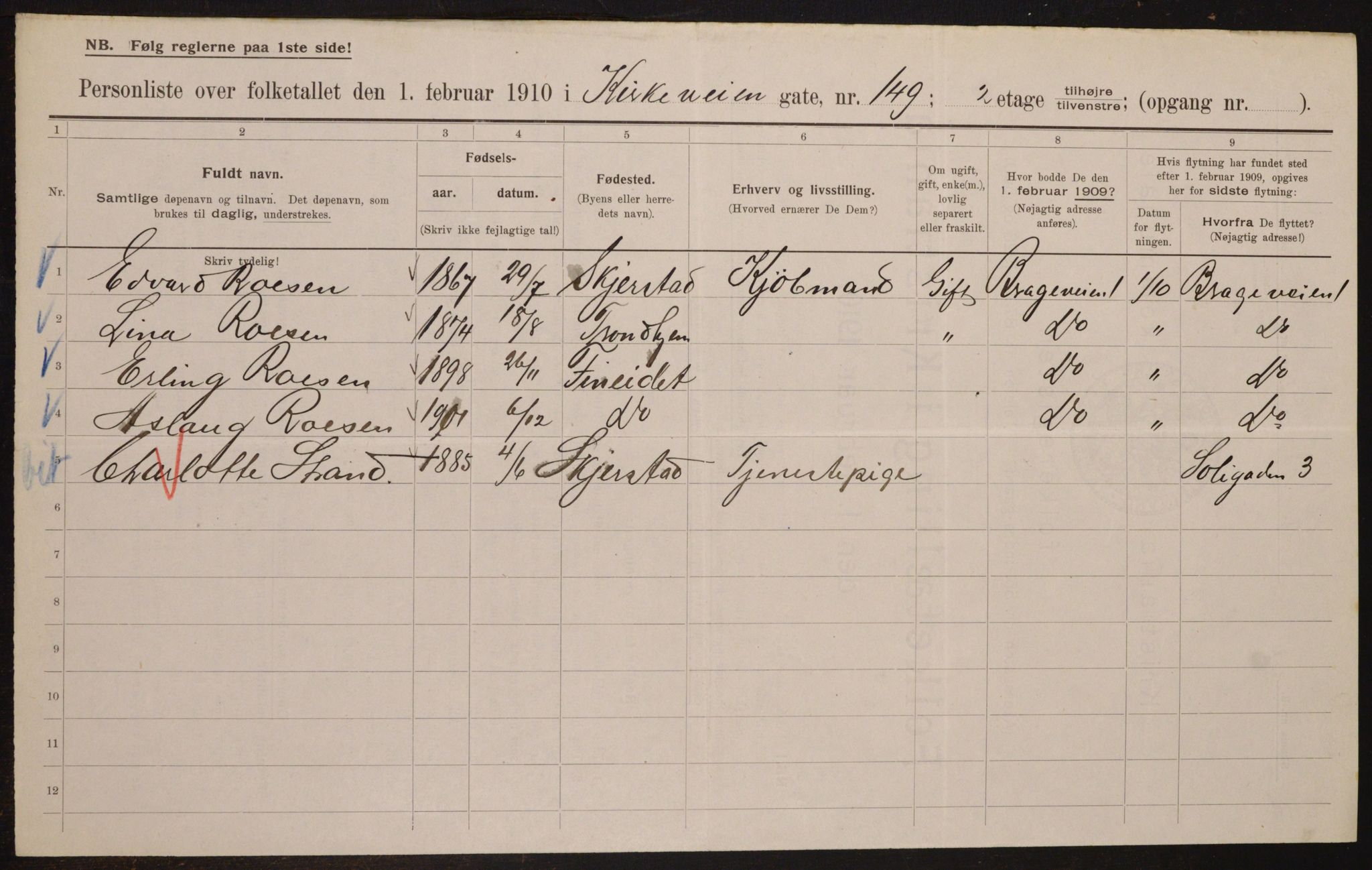 OBA, Municipal Census 1910 for Kristiania, 1910, p. 49803