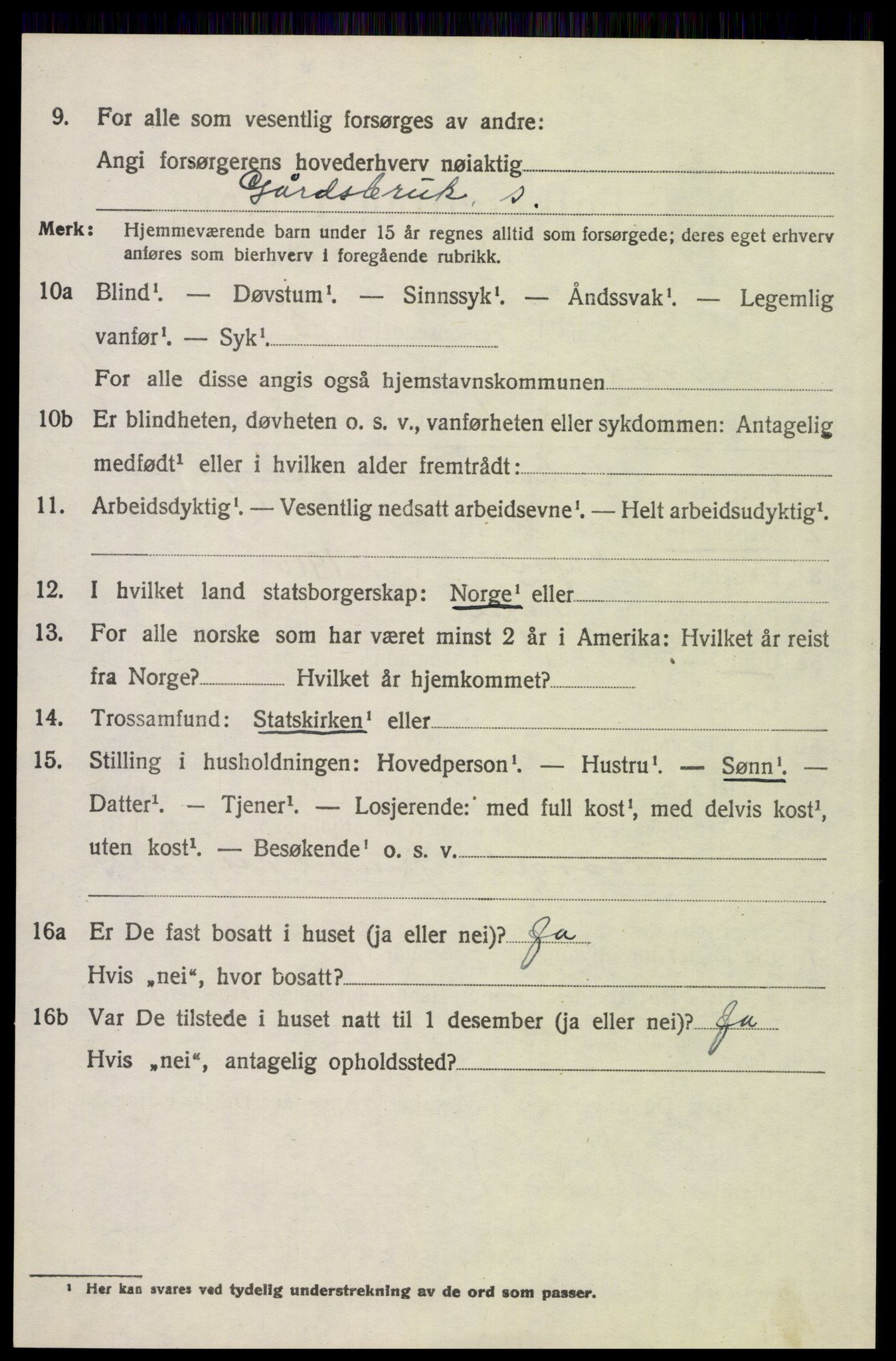 SAH, 1920 census for Trysil, 1920, p. 6966