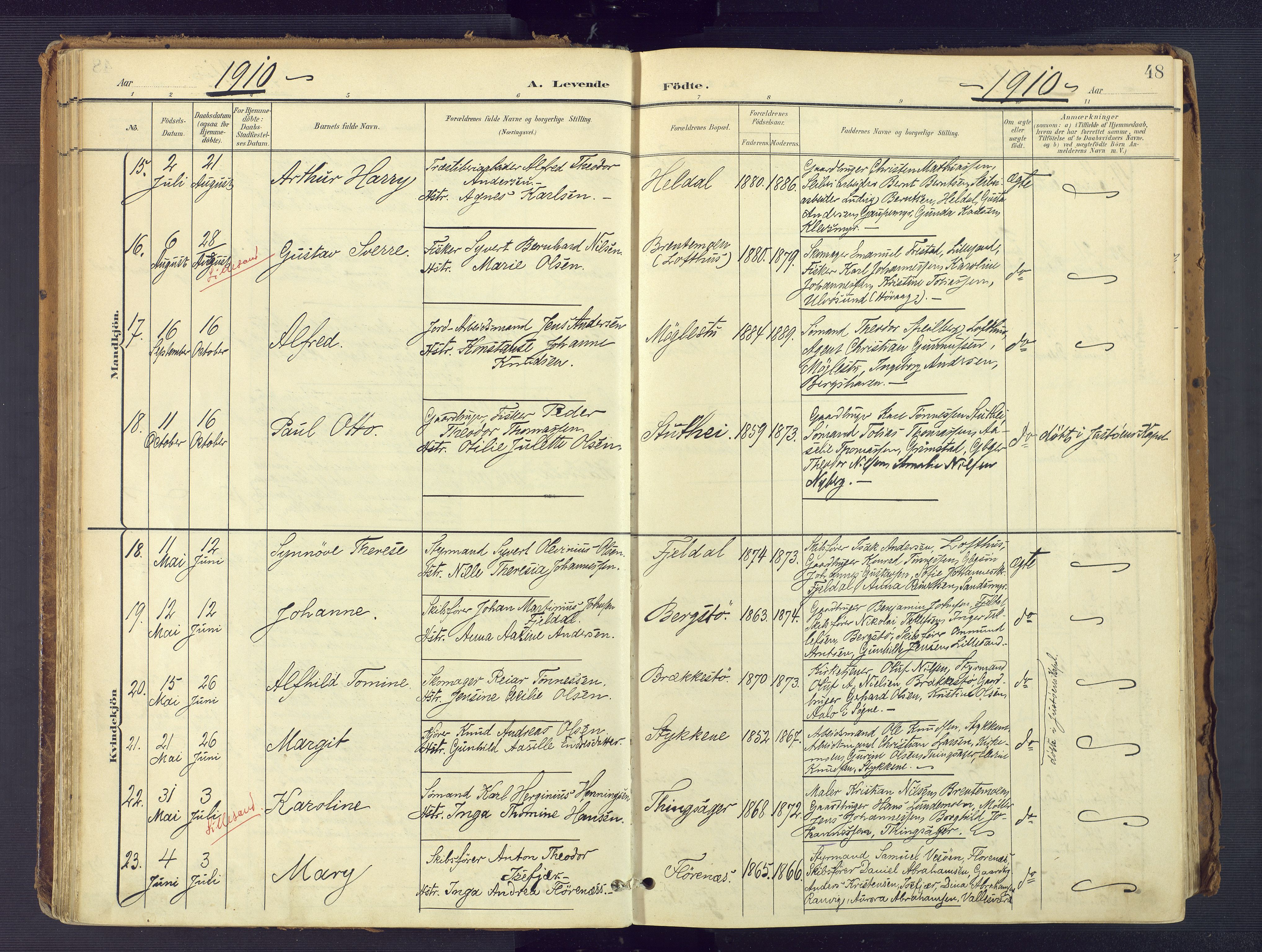 Vestre Moland sokneprestkontor, SAK/1111-0046/F/Fa/Fab/L0010: Parish register (official) no. A 10, 1900-1926, p. 48