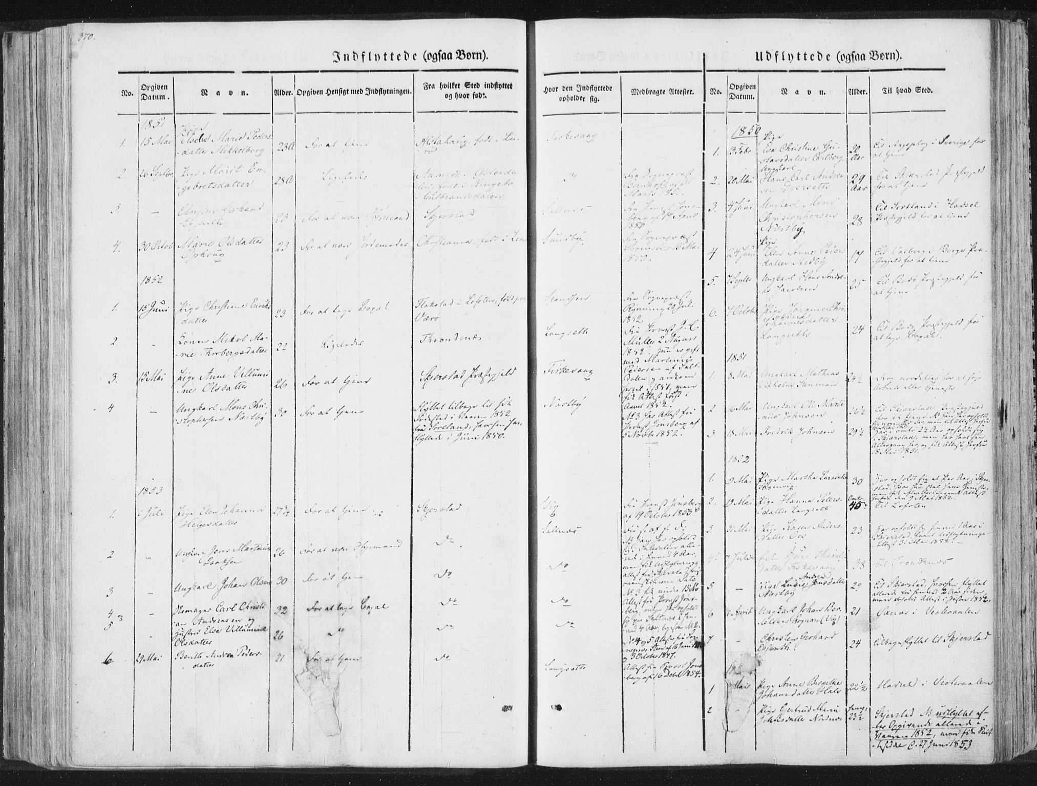Ministerialprotokoller, klokkerbøker og fødselsregistre - Nordland, SAT/A-1459/847/L0667: Parish register (official) no. 847A07, 1842-1871, p. 370