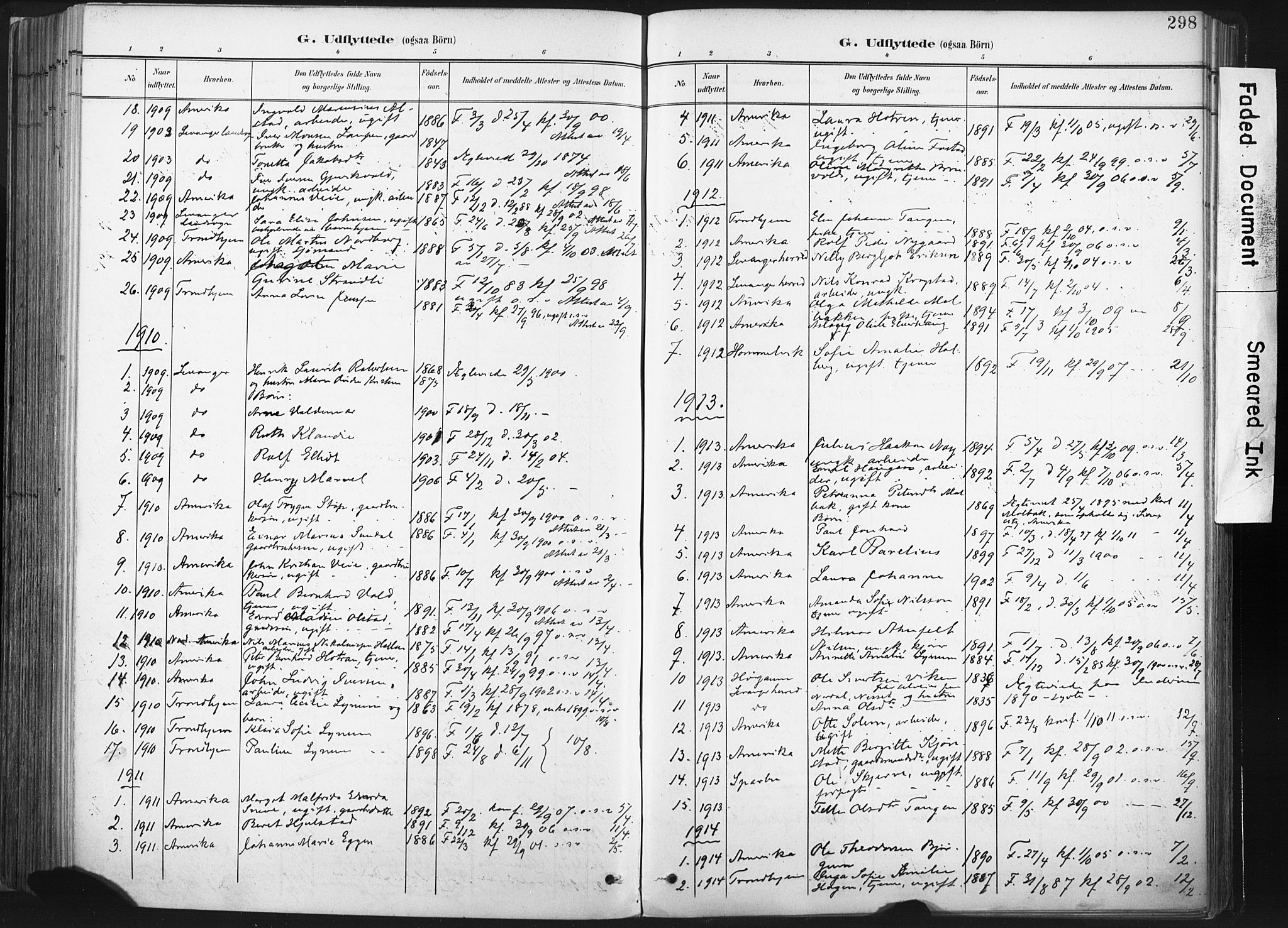 Ministerialprotokoller, klokkerbøker og fødselsregistre - Nord-Trøndelag, SAT/A-1458/717/L0162: Parish register (official) no. 717A12, 1898-1923, p. 298