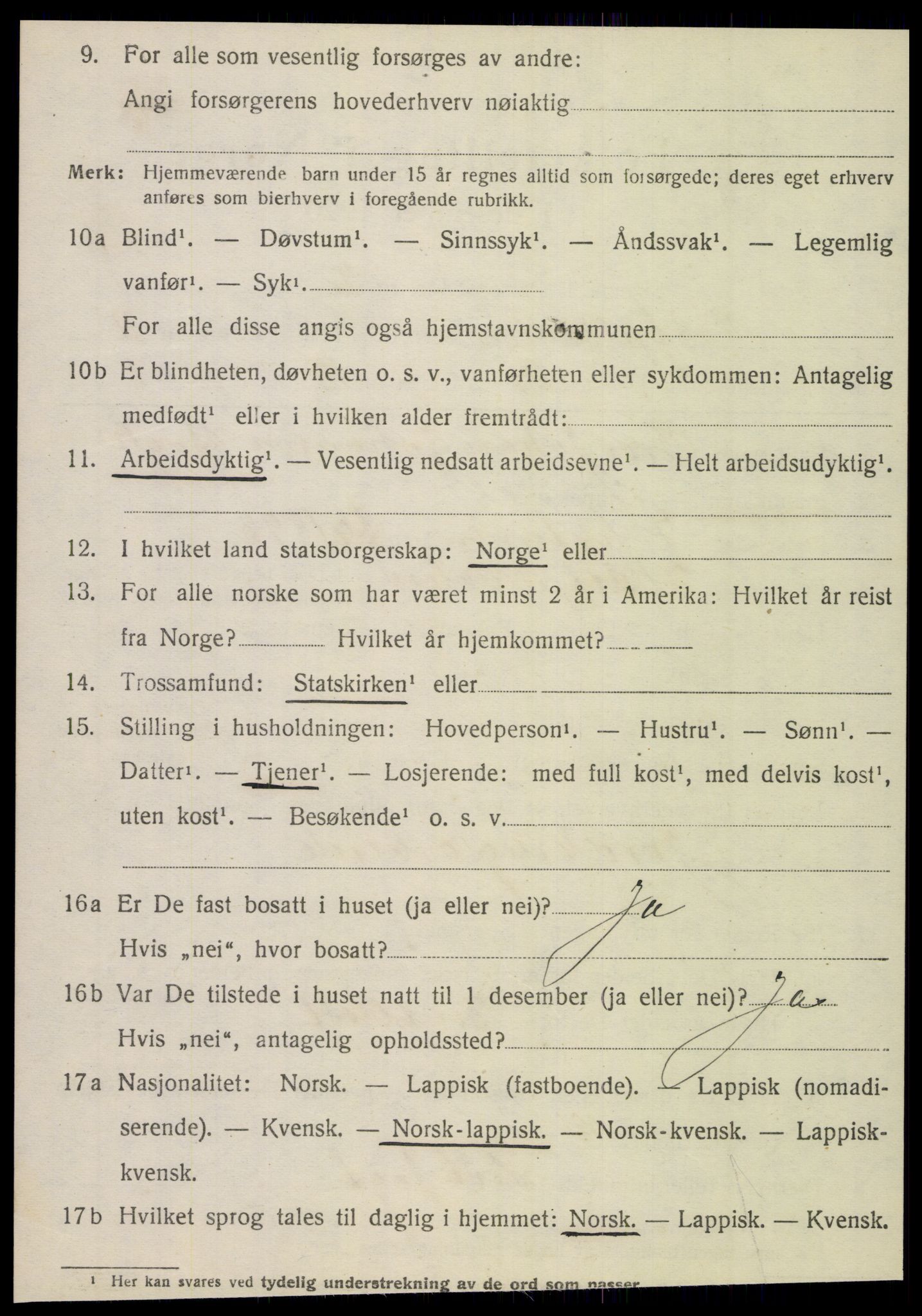 SAT, 1920 census for Hattfjelldal, 1920, p. 2701