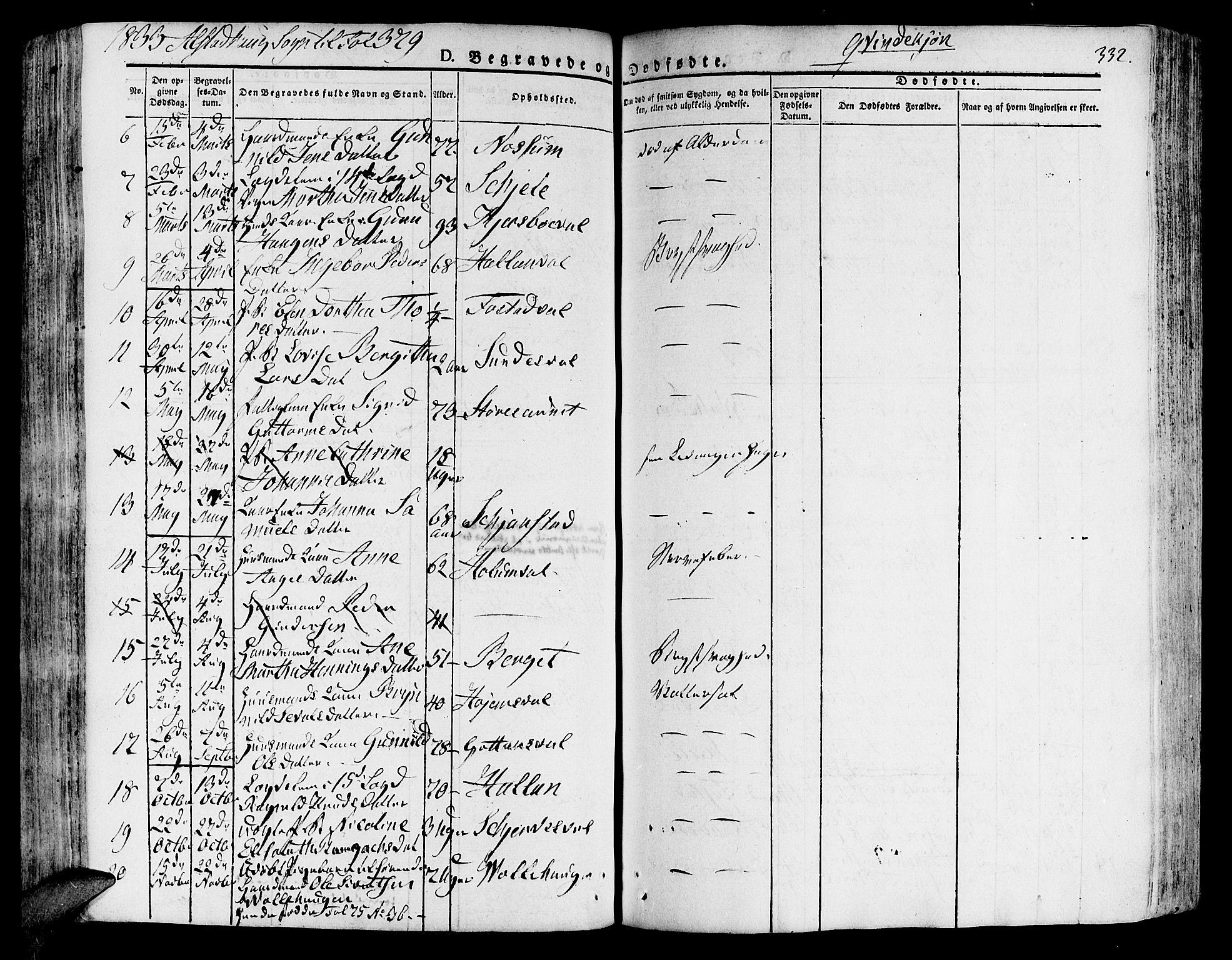 Ministerialprotokoller, klokkerbøker og fødselsregistre - Nord-Trøndelag, SAT/A-1458/717/L0152: Parish register (official) no. 717A05 /1, 1825-1836, p. 332