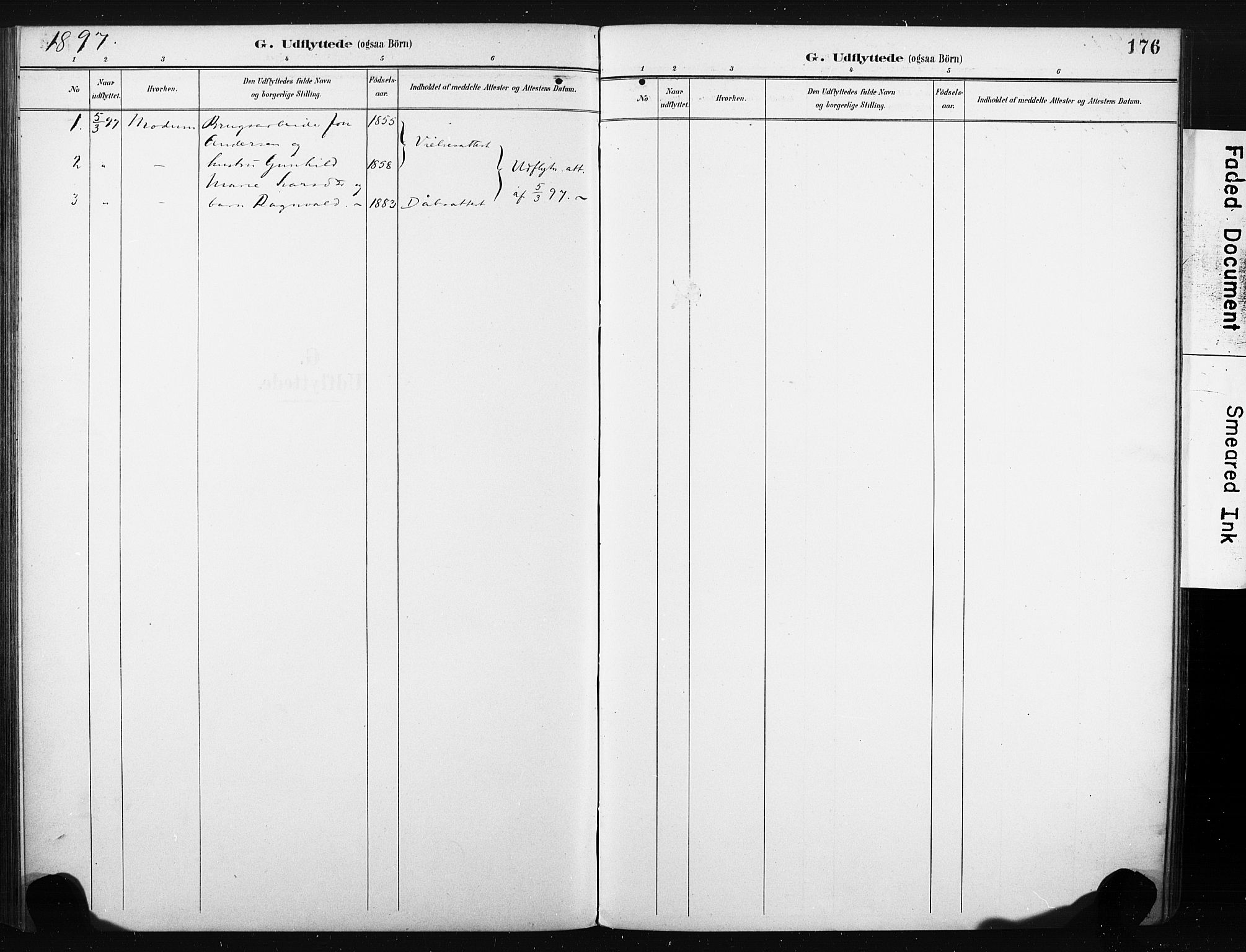 Eiker kirkebøker, AV/SAKO-A-4/F/Fc/L0002: Parish register (official) no. III 2, 1889-1897, p. 176