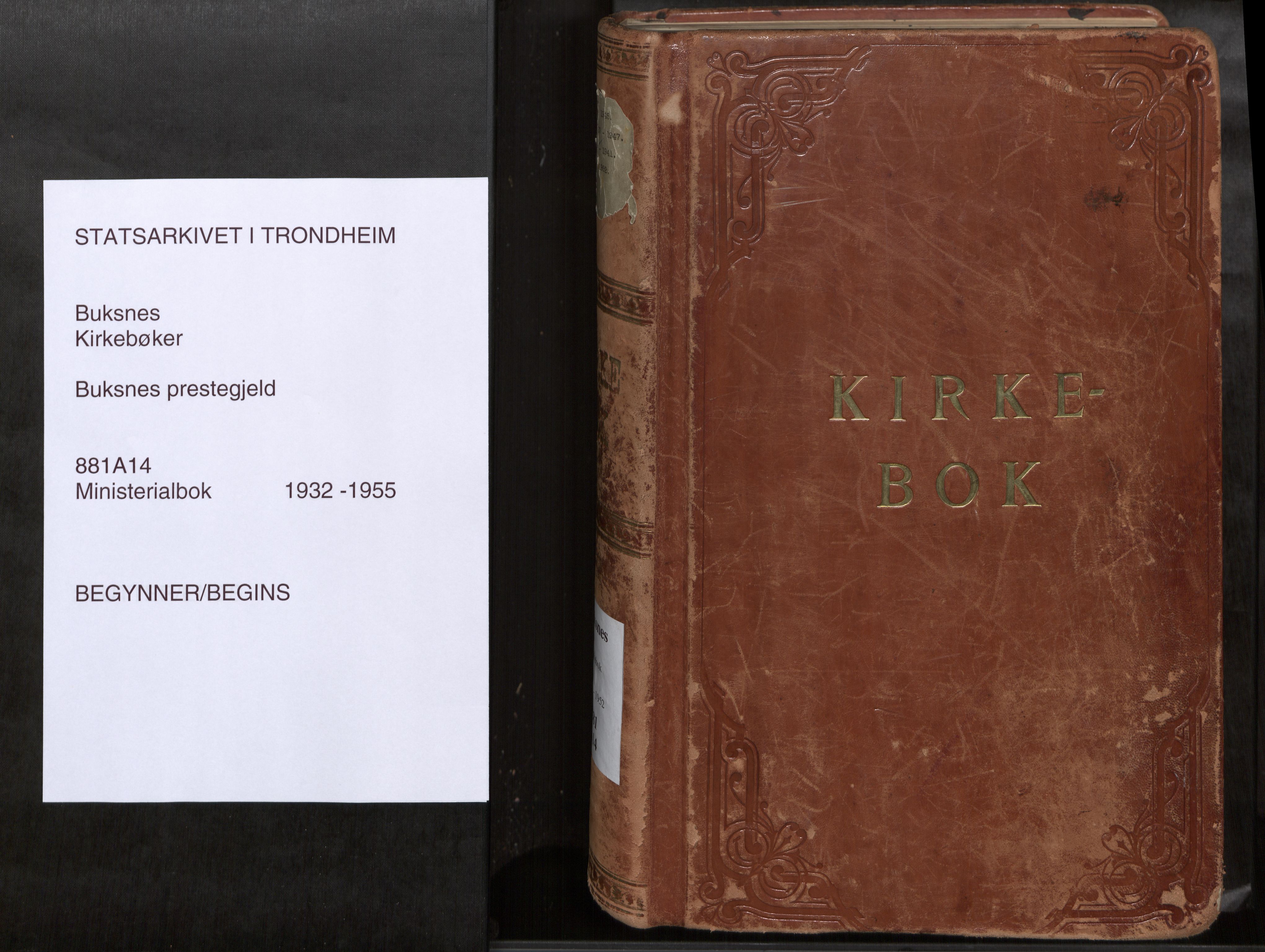Ministerialprotokoller, klokkerbøker og fødselsregistre - Nordland, SAT/A-1459/881/L1161: Parish register (official) no. 881A14, 1932-1955