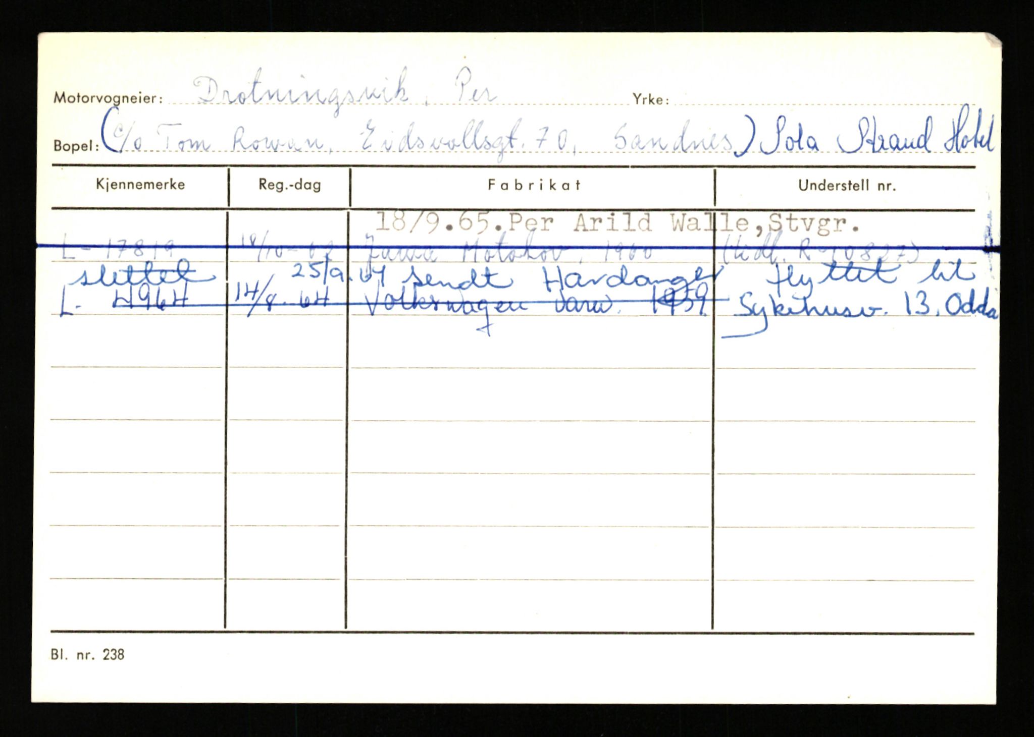 Stavanger trafikkstasjon, AV/SAST-A-101942/0/H/L0006: Dalva - Egersund, 1930-1971, p. 905