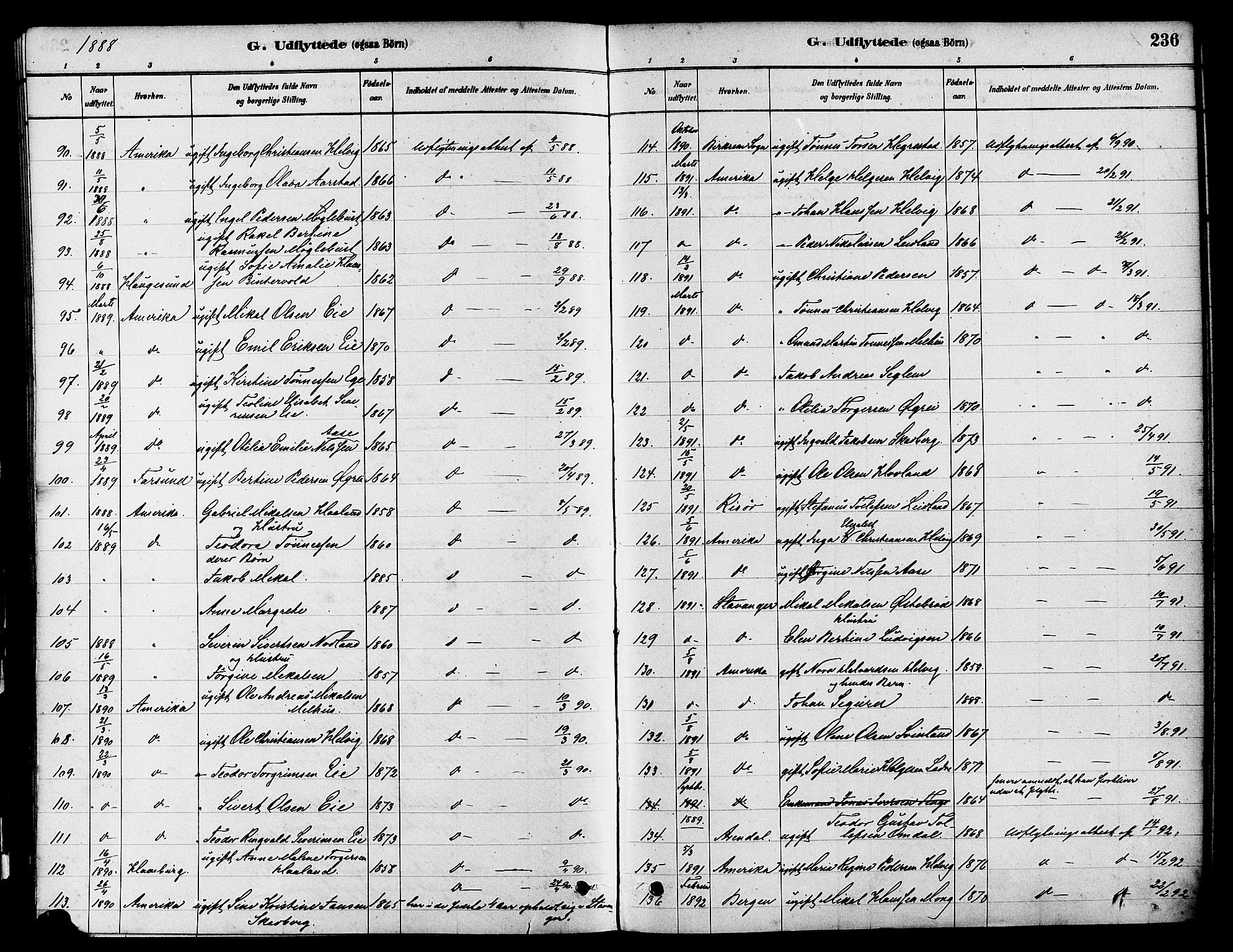 Eigersund sokneprestkontor, SAST/A-101807/S08/L0017: Parish register (official) no. A 14, 1879-1892, p. 236