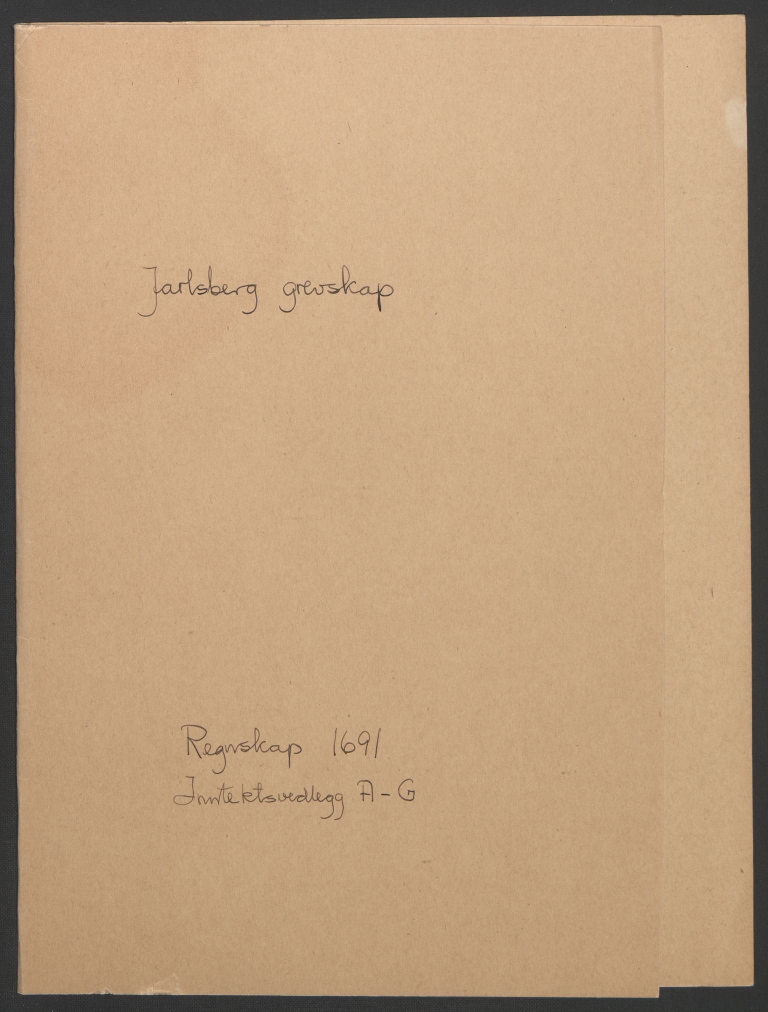 Rentekammeret inntil 1814, Reviderte regnskaper, Fogderegnskap, RA/EA-4092/R32/L1864: Fogderegnskap Jarlsberg grevskap, 1691, p. 2