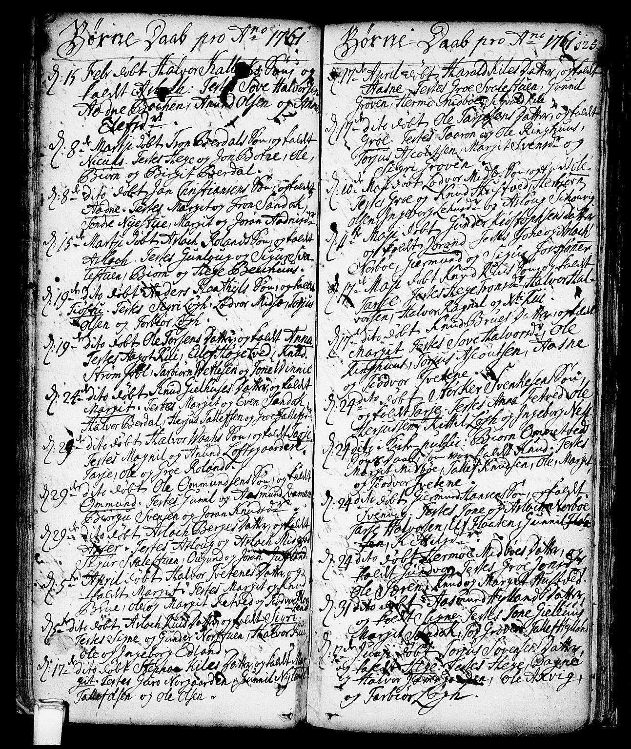 Vinje kirkebøker, SAKO/A-312/F/Fa/L0001: Parish register (official) no. I 1, 1717-1766, p. 125