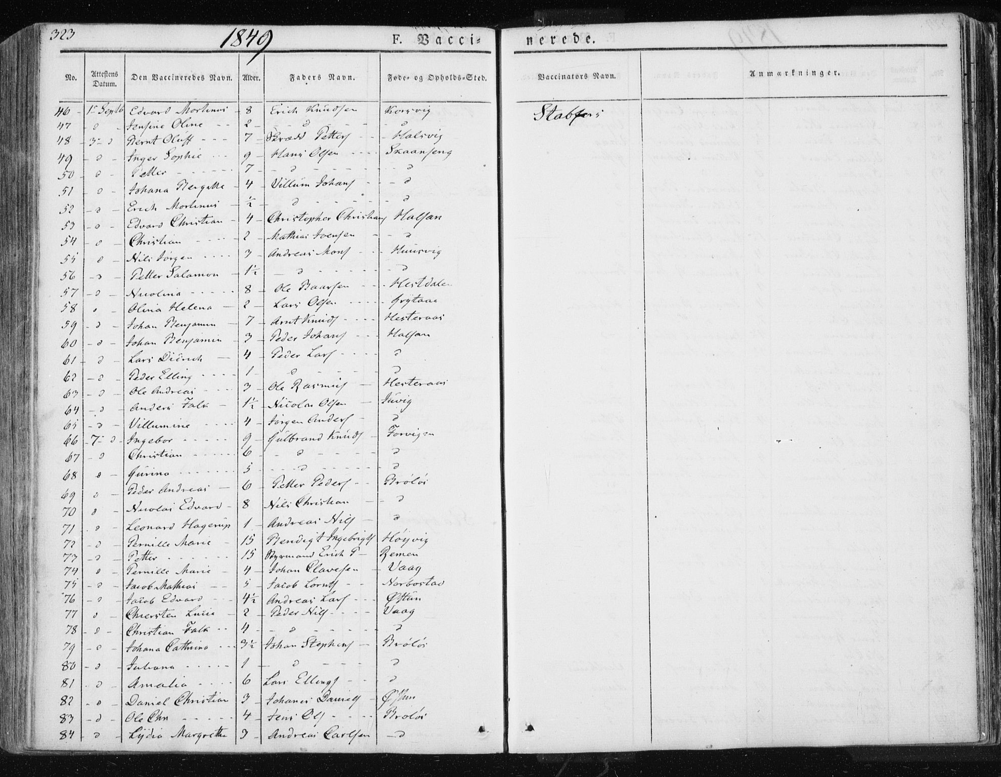 Ministerialprotokoller, klokkerbøker og fødselsregistre - Nordland, AV/SAT-A-1459/830/L0447: Parish register (official) no. 830A11, 1831-1854, p. 323