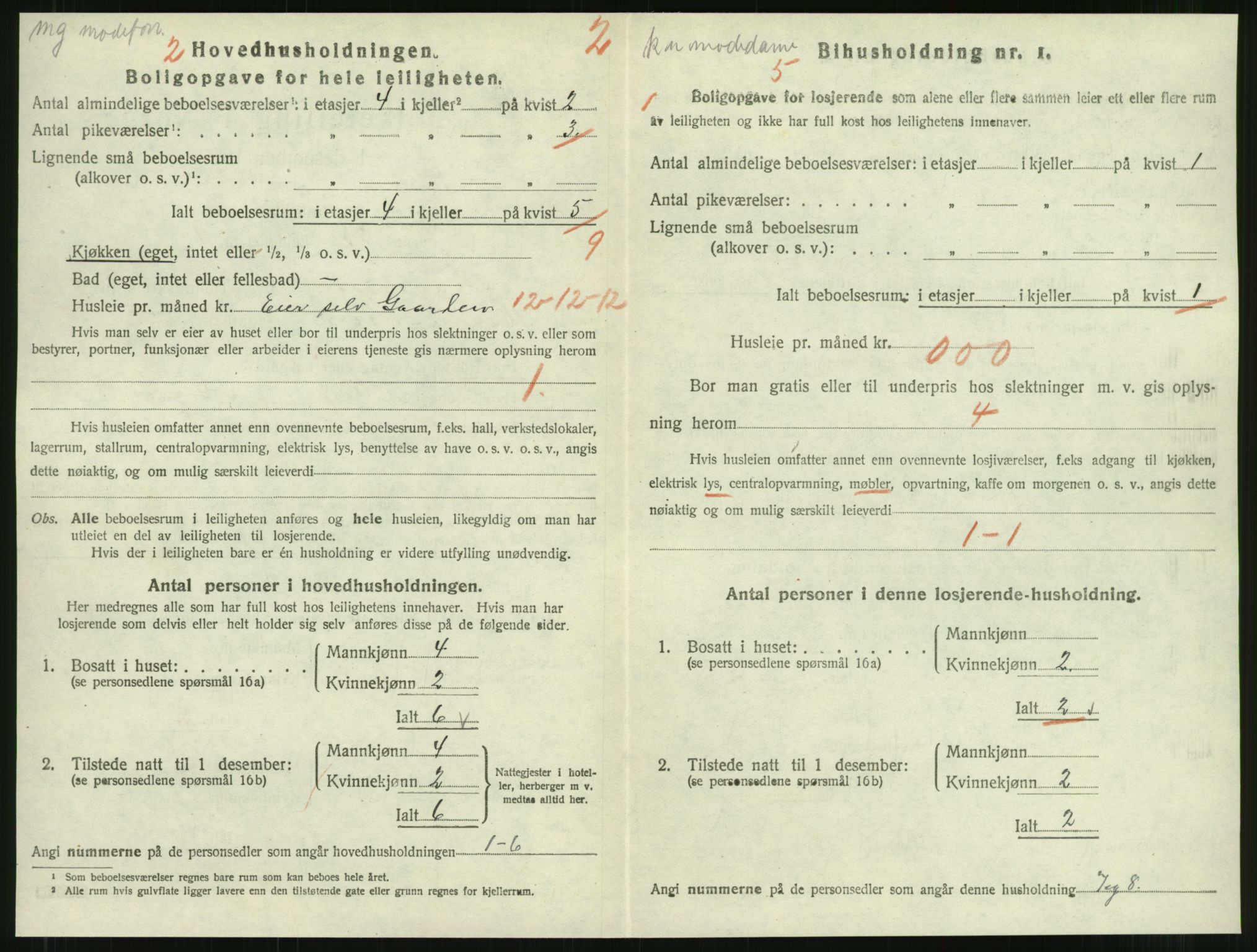 SAT, 1920 census for Namsos, 1920, p. 830