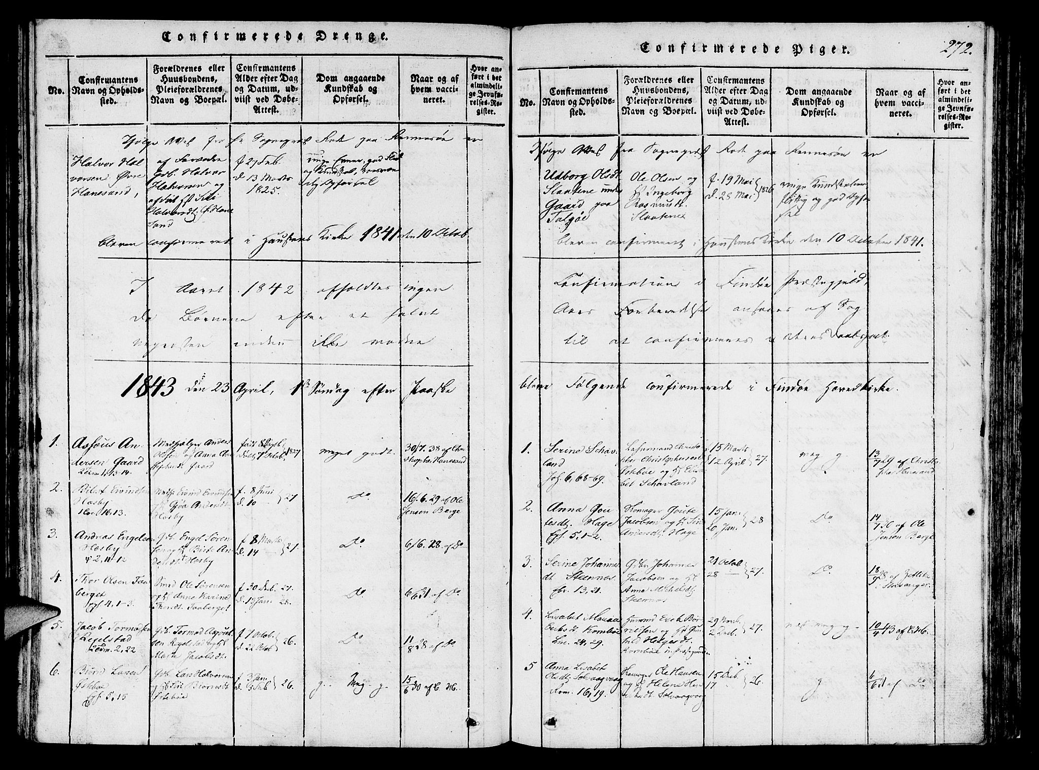 Finnøy sokneprestkontor, AV/SAST-A-101825/H/Ha/Haa/L0006: Parish register (official) no. A 6, 1816-1846, p. 272