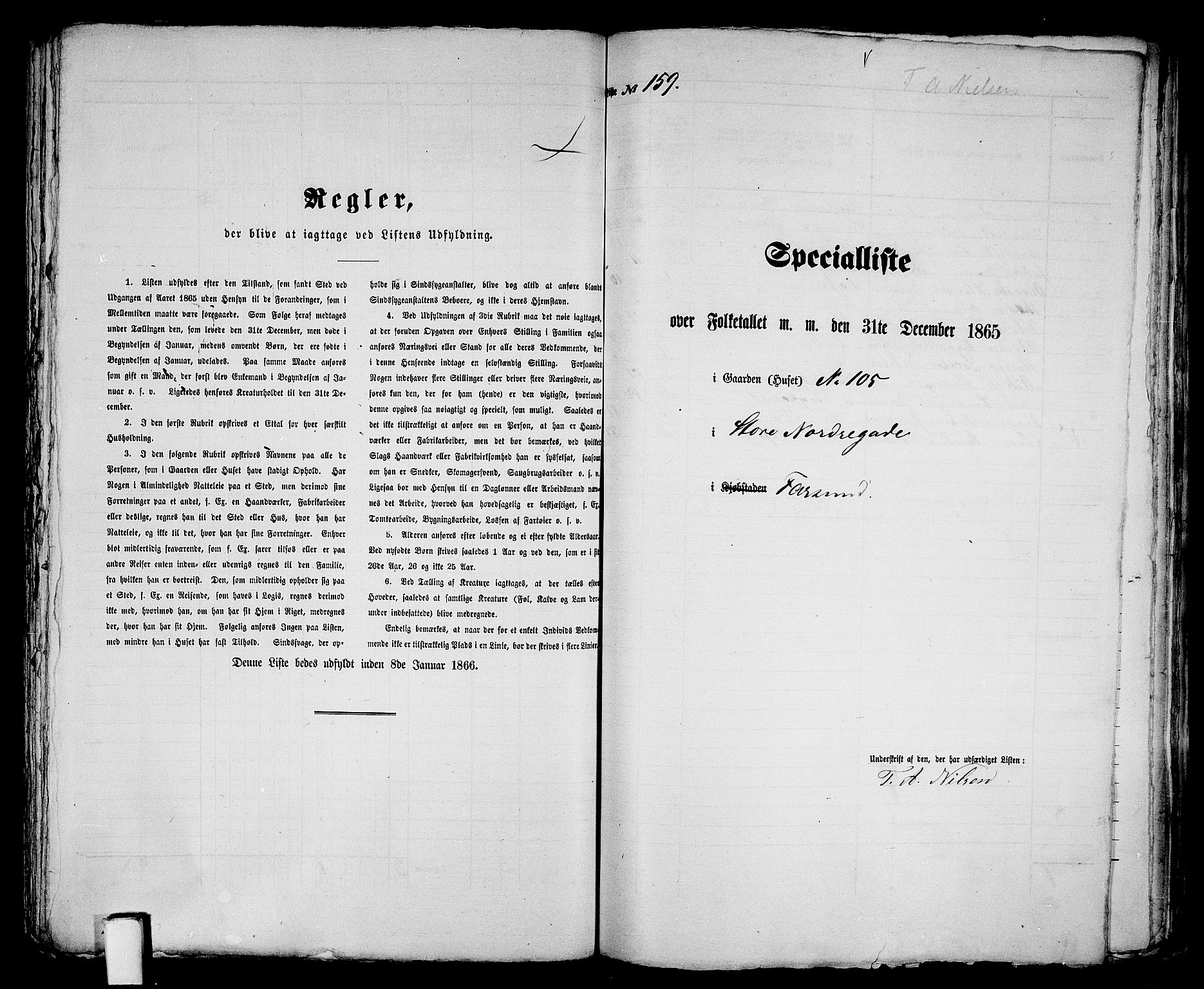 RA, 1865 census for Vanse/Farsund, 1865, p. 324