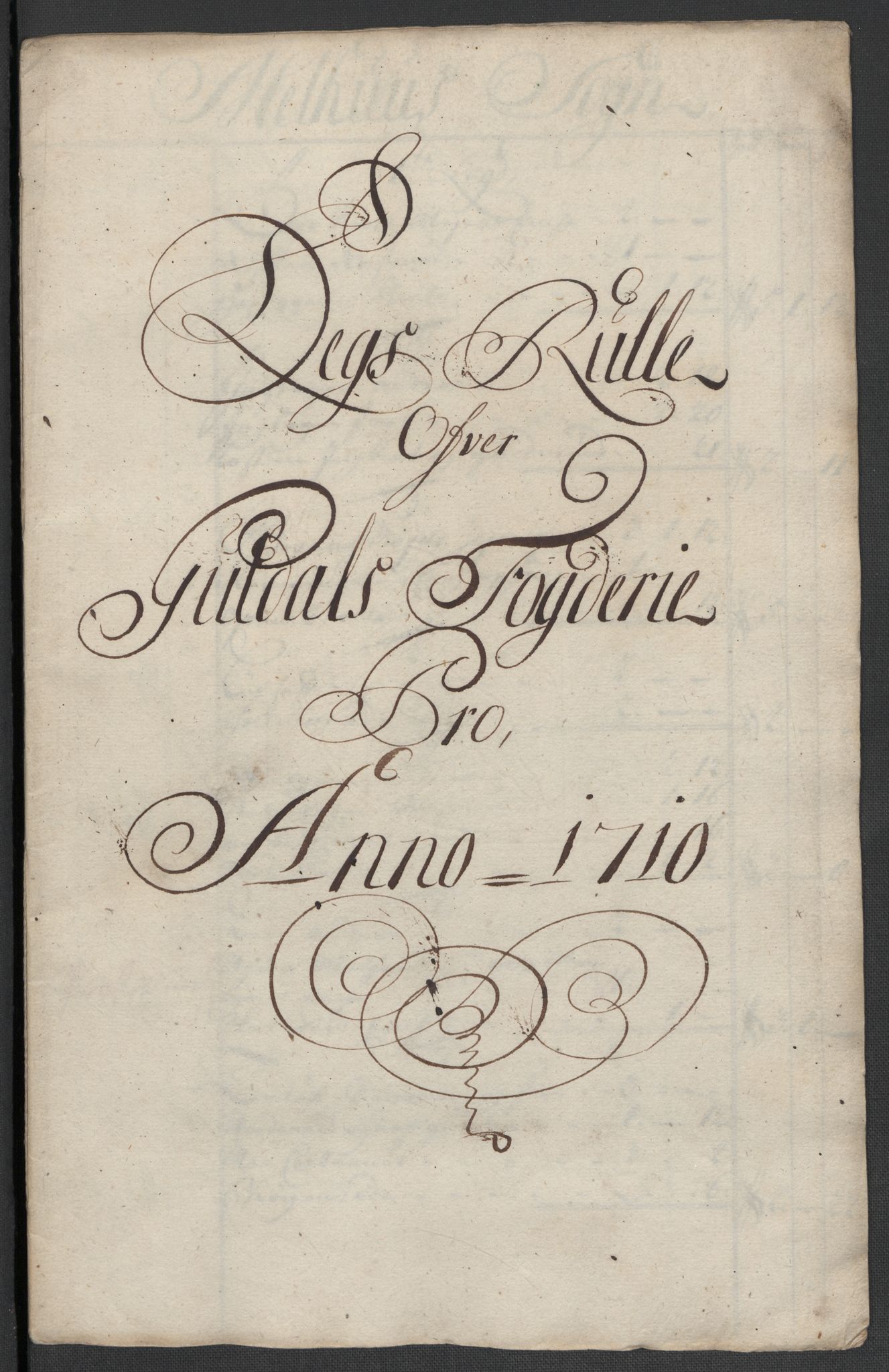 Rentekammeret inntil 1814, Reviderte regnskaper, Fogderegnskap, AV/RA-EA-4092/R60/L3960: Fogderegnskap Orkdal og Gauldal, 1710, p. 251