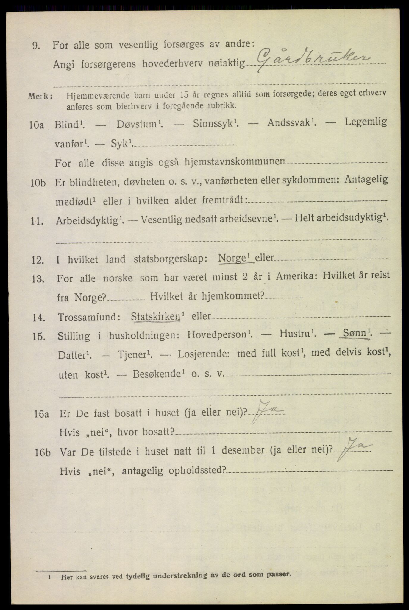SAH, 1920 census for Brandval, 1920, p. 2997