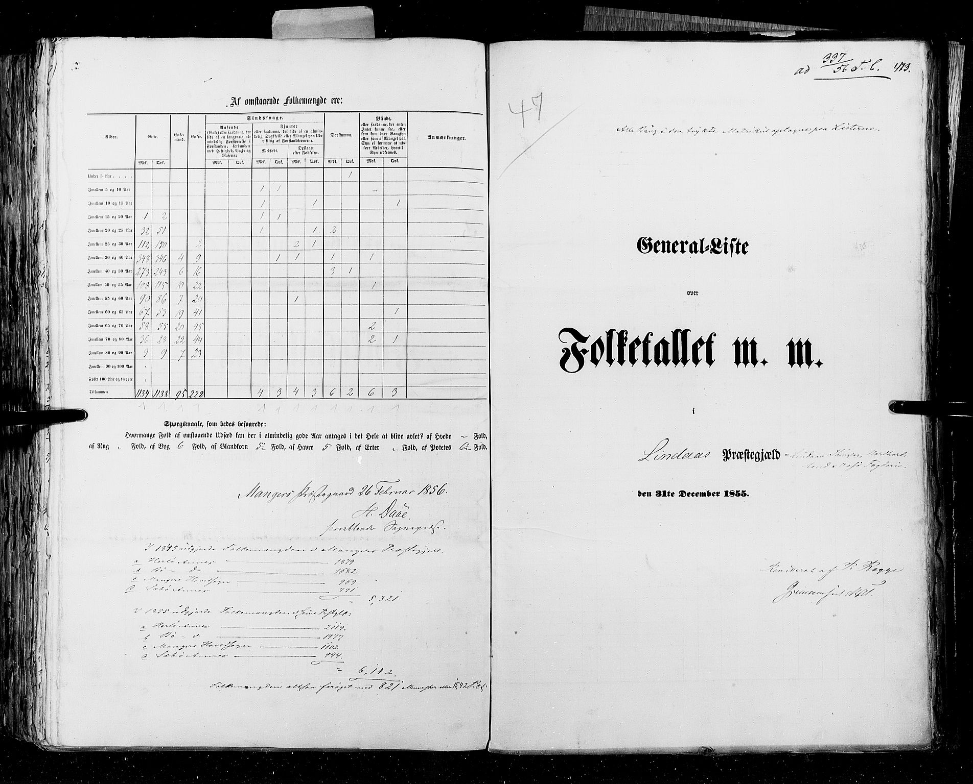 RA, Census 1855, vol. 4: Stavanger amt og Søndre Bergenhus amt, 1855, p. 413