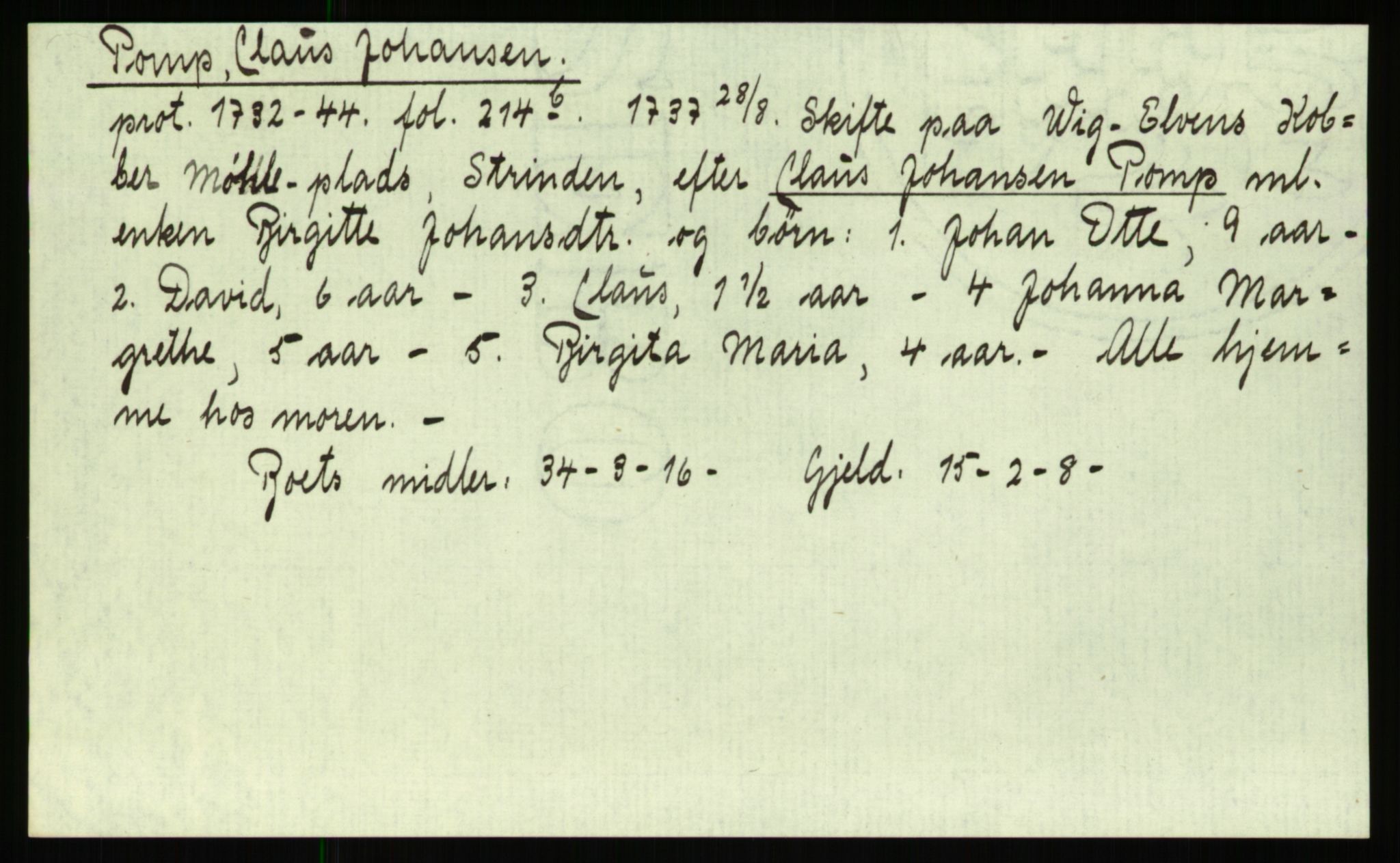 Strinda og Selbu sorenskriveri, AV/SAT-A-0015/3, 1700-1766, p. 1083