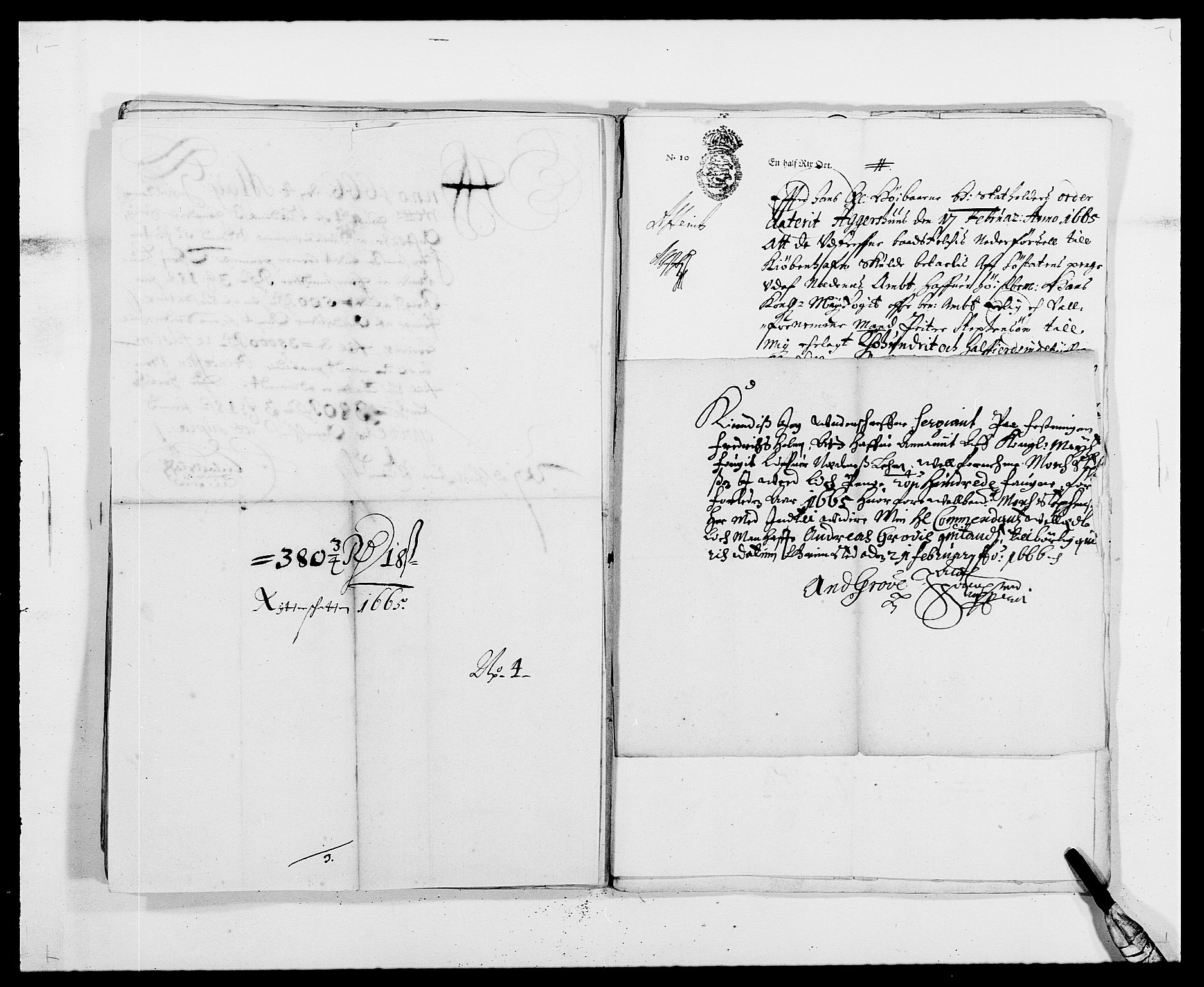 Rentekammeret inntil 1814, Reviderte regnskaper, Fogderegnskap, AV/RA-EA-4092/R39/L2296: Fogderegnskap Nedenes, 1664-1666, p. 382