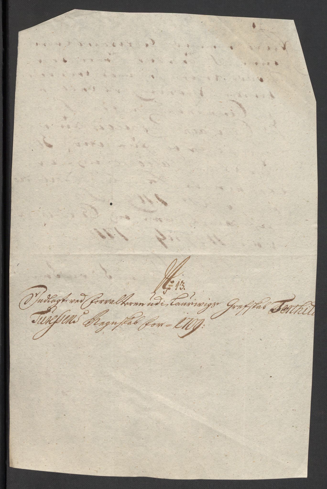 Rentekammeret inntil 1814, Reviderte regnskaper, Fogderegnskap, AV/RA-EA-4092/R33/L1981: Fogderegnskap Larvik grevskap, 1709-1710, p. 200