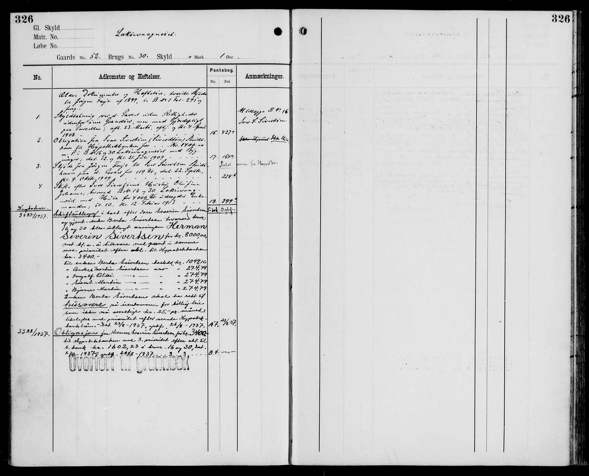 Midhordland sorenskriveri, AV/SAB-A-3001/1/G/Ga/Gab/L0110: Mortgage register no. II.A.b.110, p. 326