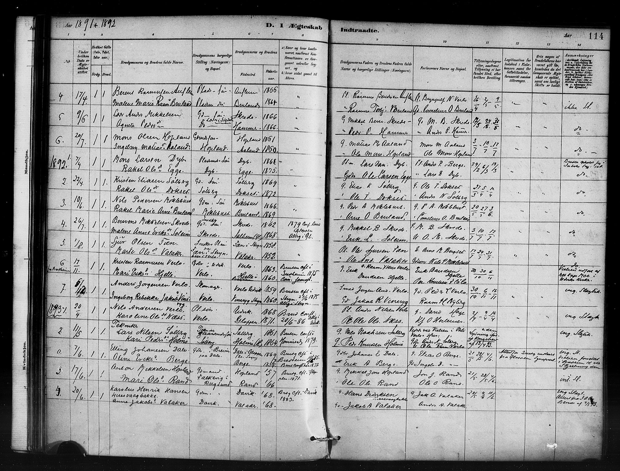 Innvik sokneprestembete, AV/SAB-A-80501: Parish register (official) no. D 1, 1879-1900, p. 114