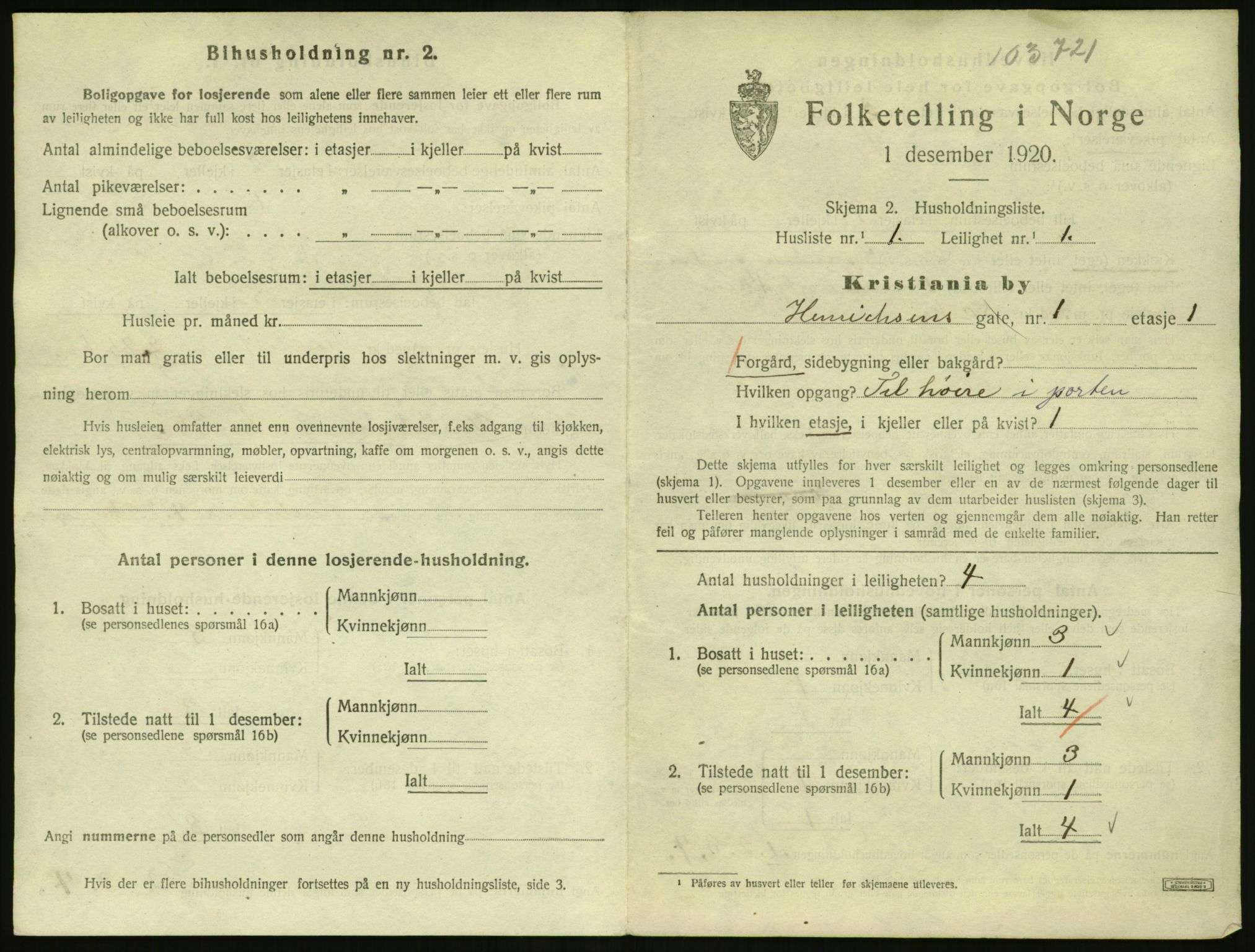 SAO, 1920 census for Kristiania, 1920, p. 39190
