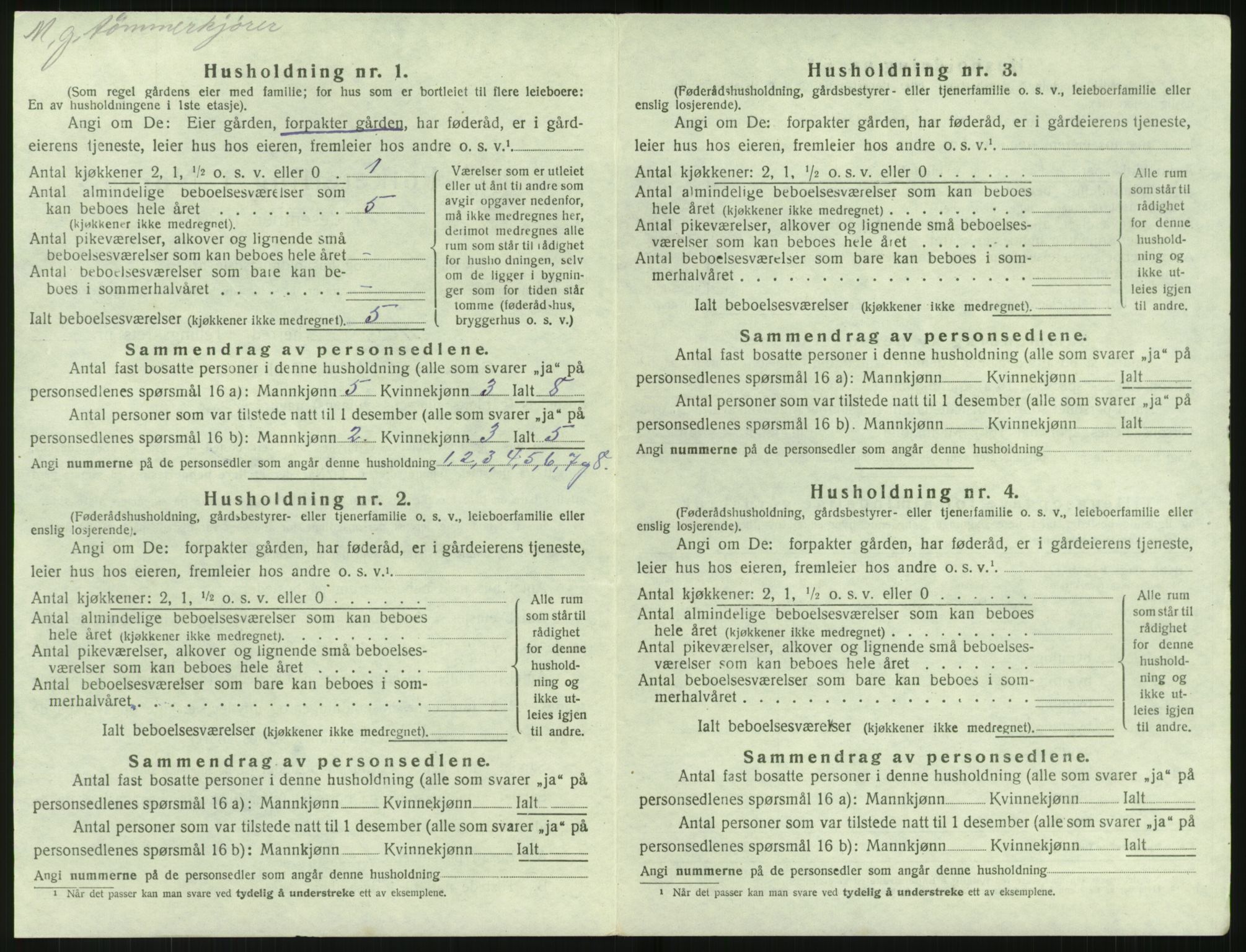 SAK, 1920 census for Holt, 1920, p. 587