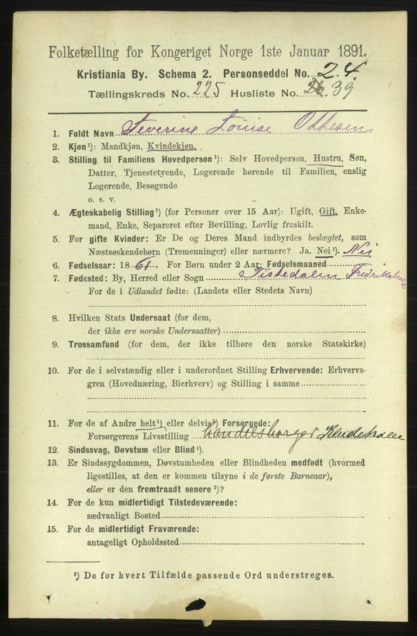 RA, 1891 census for 0301 Kristiania, 1891, p. 137303