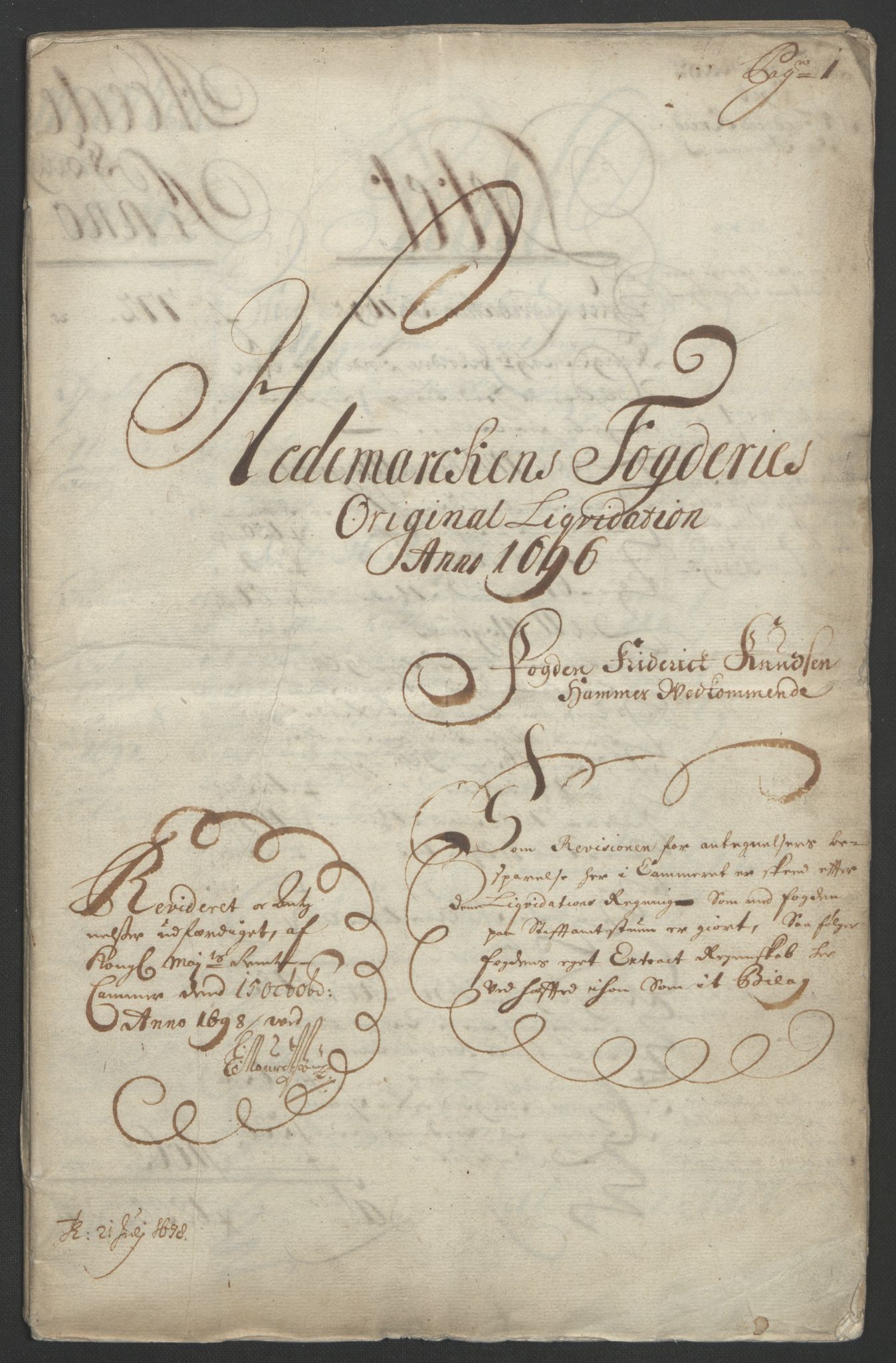 Rentekammeret inntil 1814, Reviderte regnskaper, Fogderegnskap, RA/EA-4092/R16/L1036: Fogderegnskap Hedmark, 1695-1696, p. 258