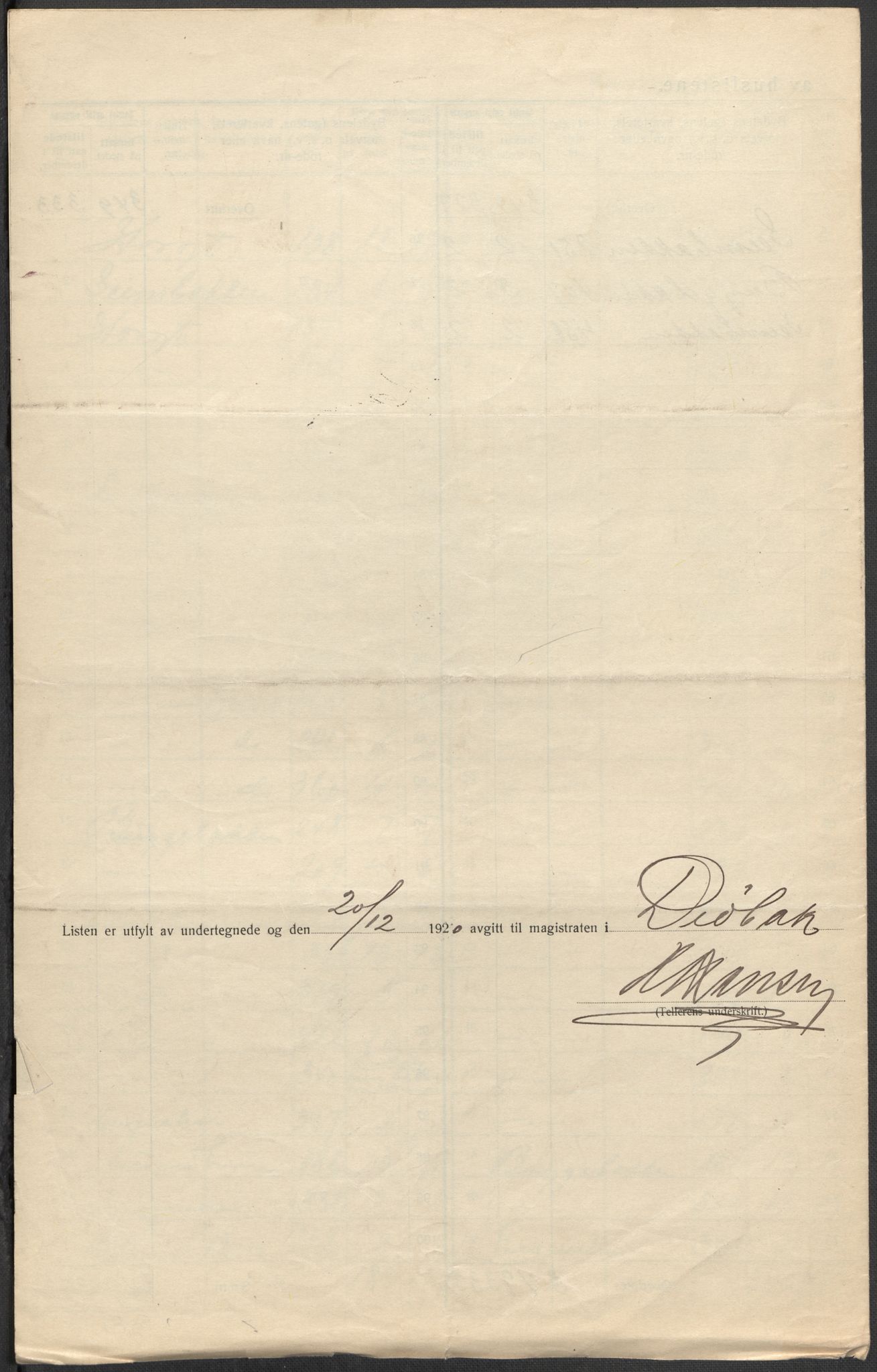 SAO, 1920 census for Drøbak, 1920, p. 15