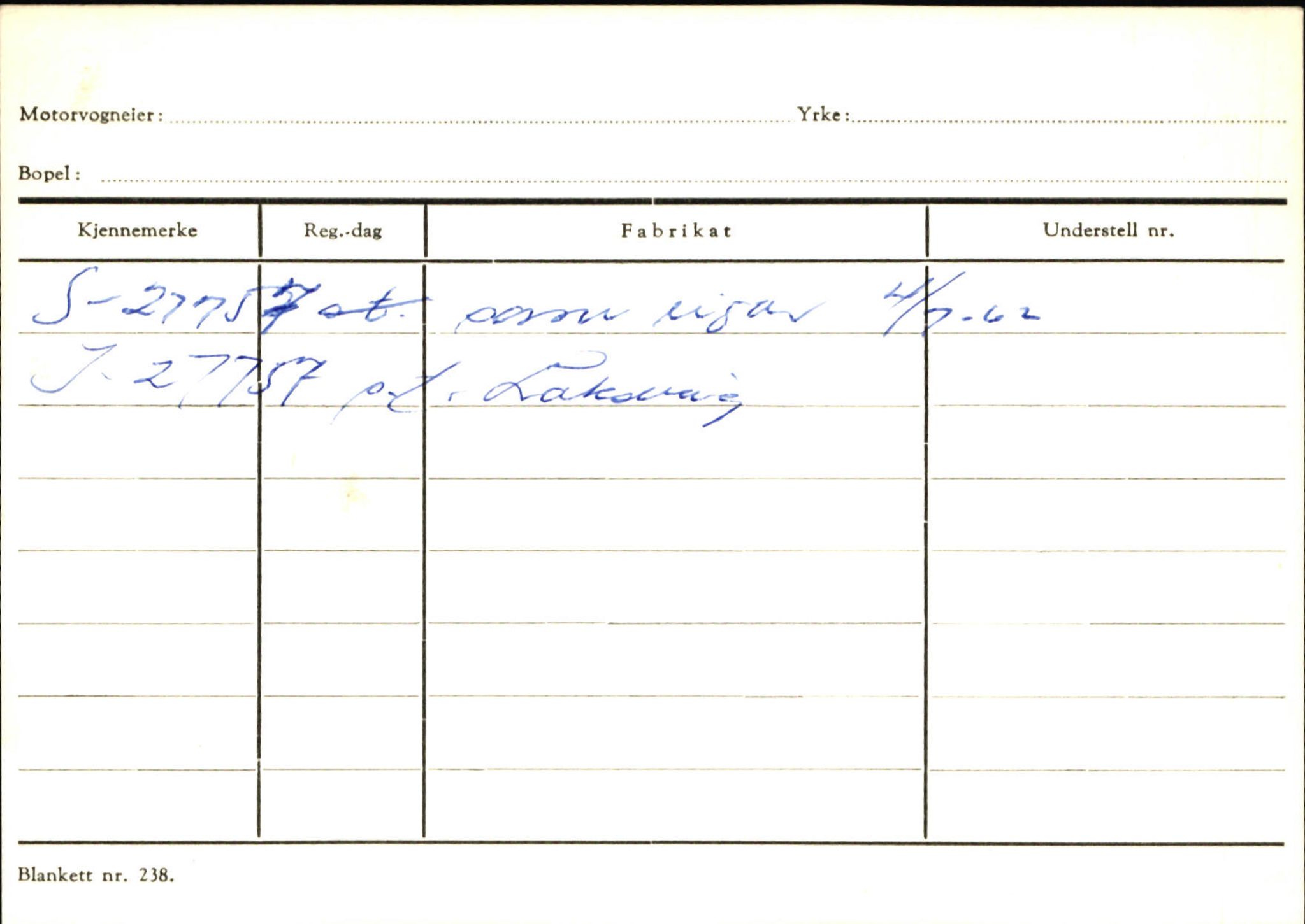 Statens vegvesen, Sogn og Fjordane vegkontor, SAB/A-5301/4/F/L0125: Eigarregister Sogndal V-Å. Aurland A-Å. Fjaler A-N, 1945-1975, p. 1330