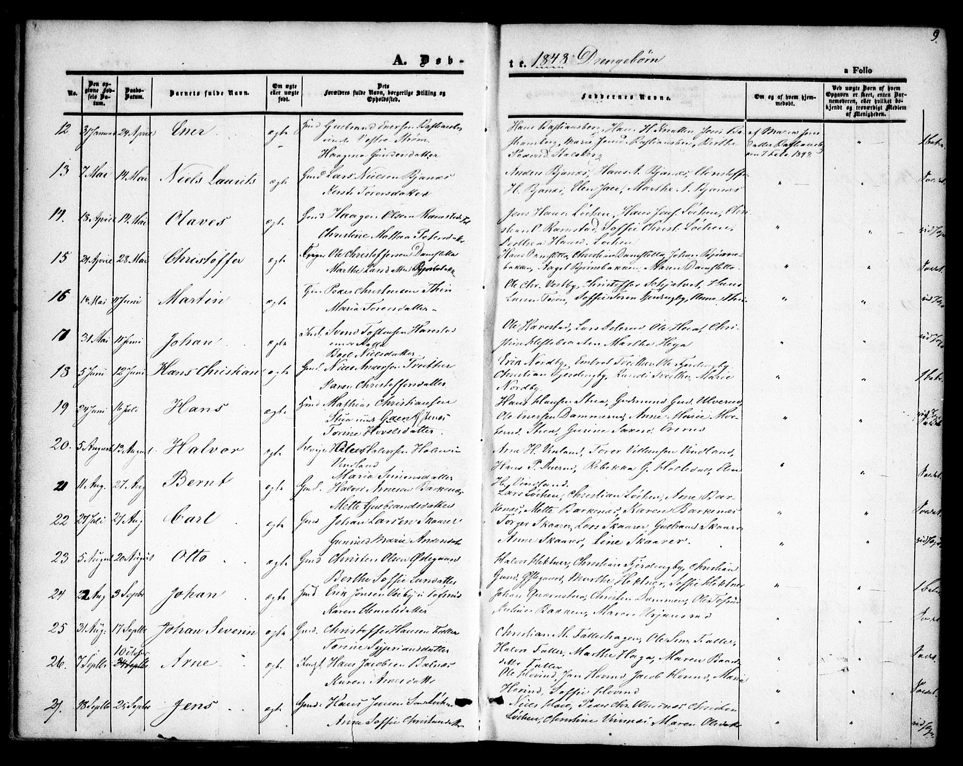 Fet prestekontor Kirkebøker, SAO/A-10370a/F/Fa/L0010: Parish register (official) no. I 10, 1847-1859, p. 9