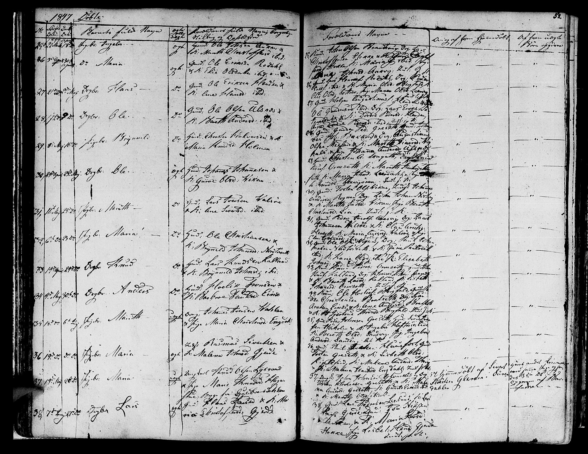 Ministerialprotokoller, klokkerbøker og fødselsregistre - Møre og Romsdal, AV/SAT-A-1454/578/L0904: Parish register (official) no. 578A03, 1836-1858, p. 52