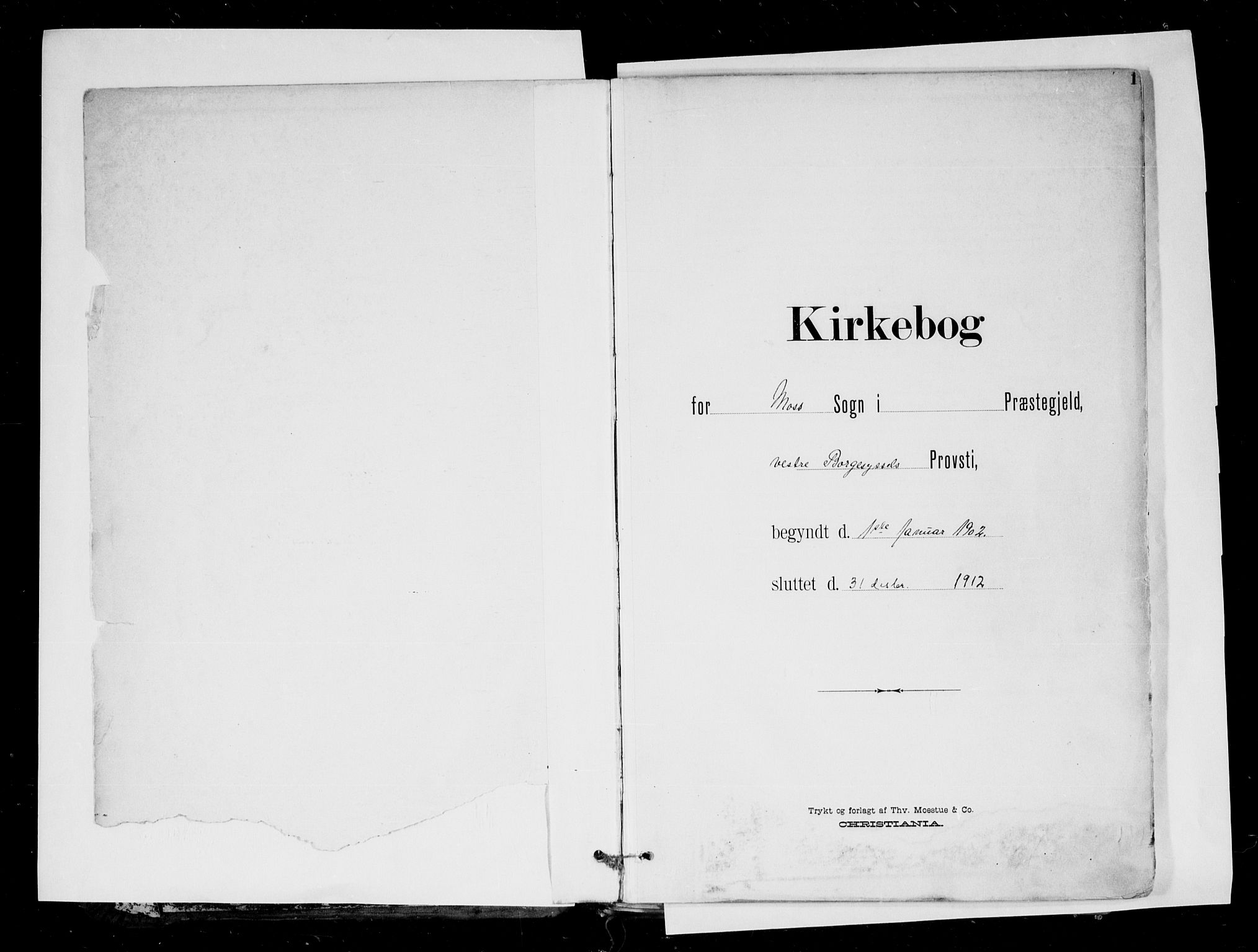 Moss prestekontor Kirkebøker, SAO/A-2003/F/Fb/L0004: Parish register (official) no. II 4, 1902-1912, p. 1