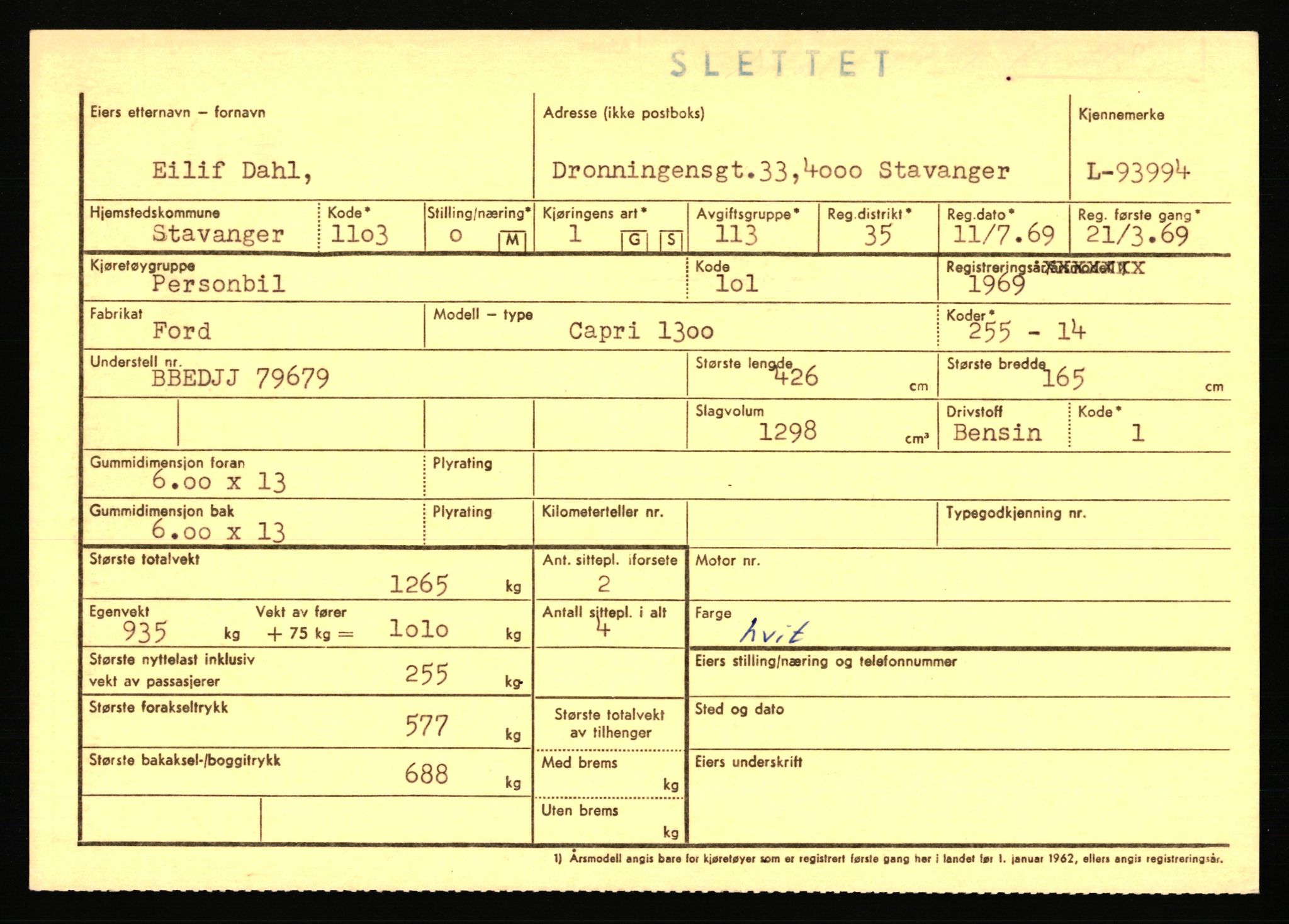 Stavanger trafikkstasjon, SAST/A-101942/0/F/L0076: L-92500 - L-97099, 1930-1971, p. 643