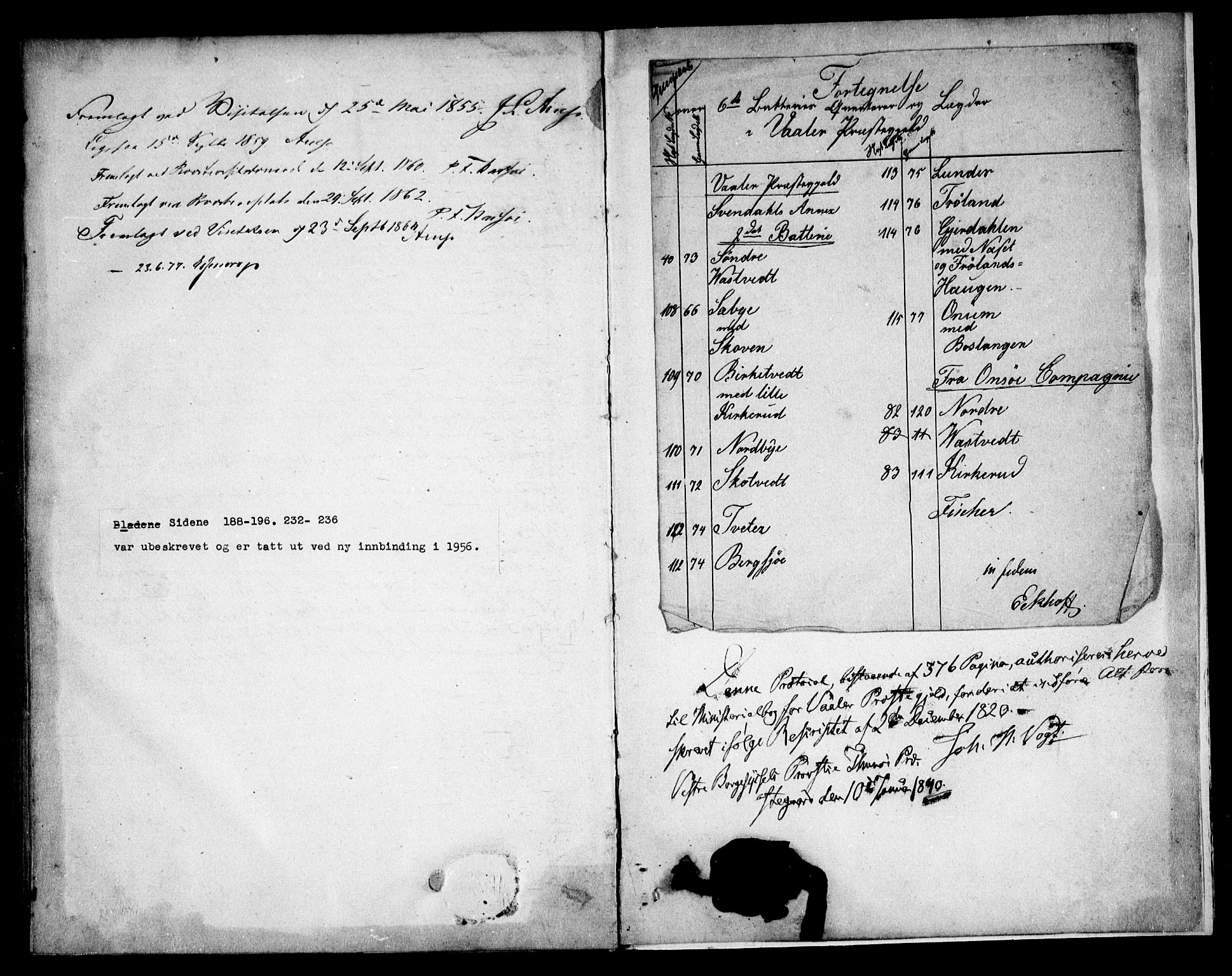 Våler prestekontor Kirkebøker, SAO/A-11083/F/Fa/L0006: Parish register (official) no. I 6, 1840-1861