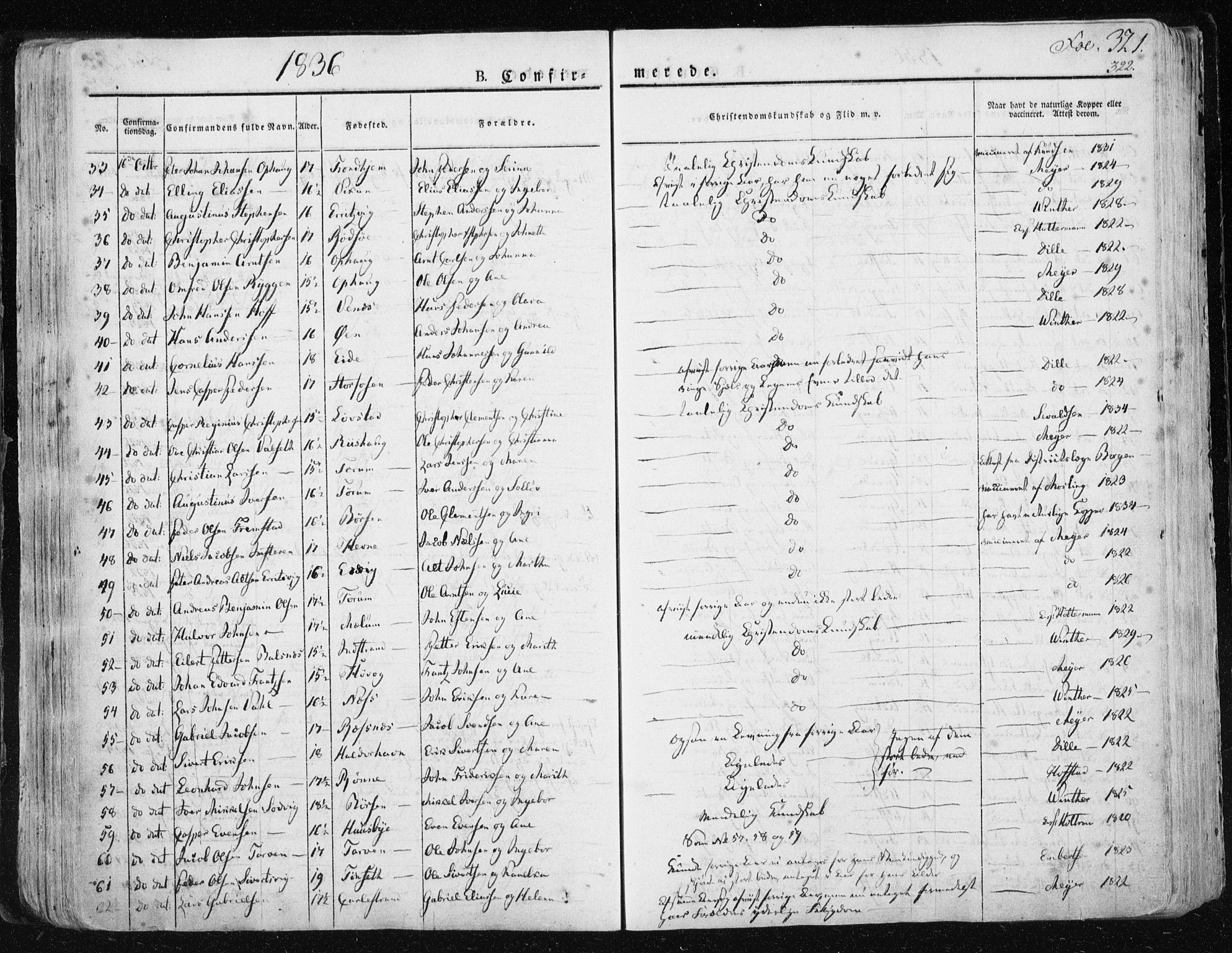 Ministerialprotokoller, klokkerbøker og fødselsregistre - Sør-Trøndelag, SAT/A-1456/659/L0735: Parish register (official) no. 659A05, 1826-1841, p. 321