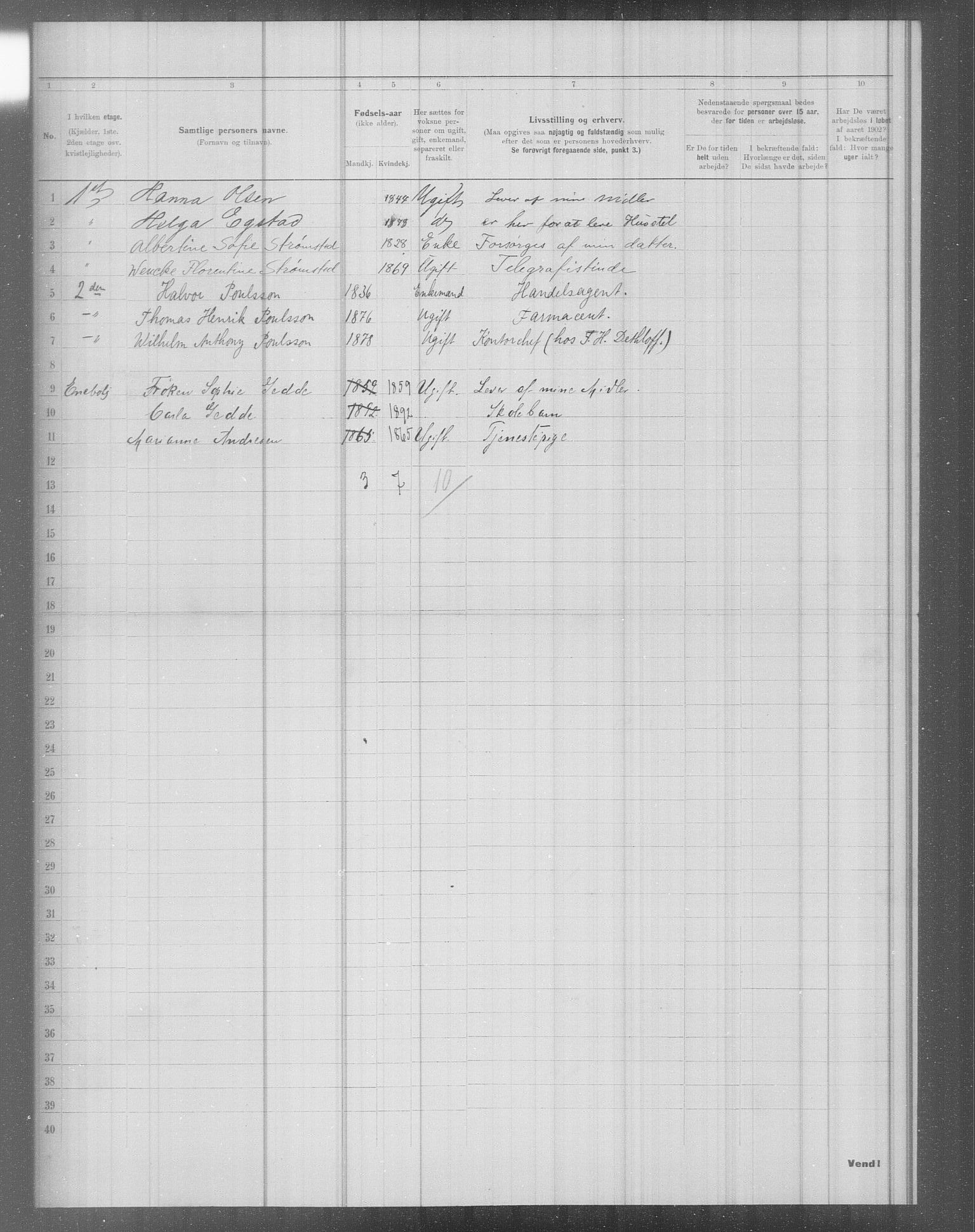 OBA, Municipal Census 1902 for Kristiania, 1902, p. 5176