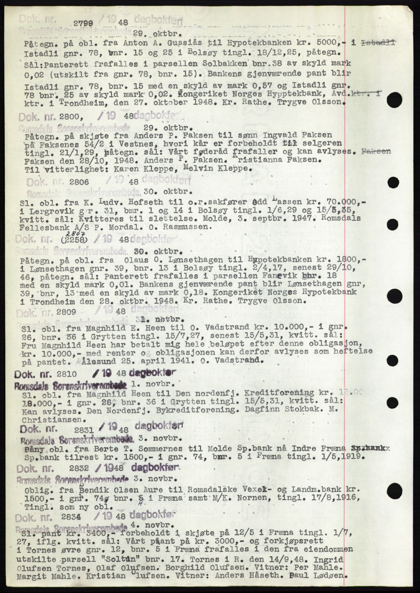 Romsdal sorenskriveri, SAT/A-4149/1/2/2C: Mortgage book no. C1b, 1946-1949, Deed date: 29.10.1948