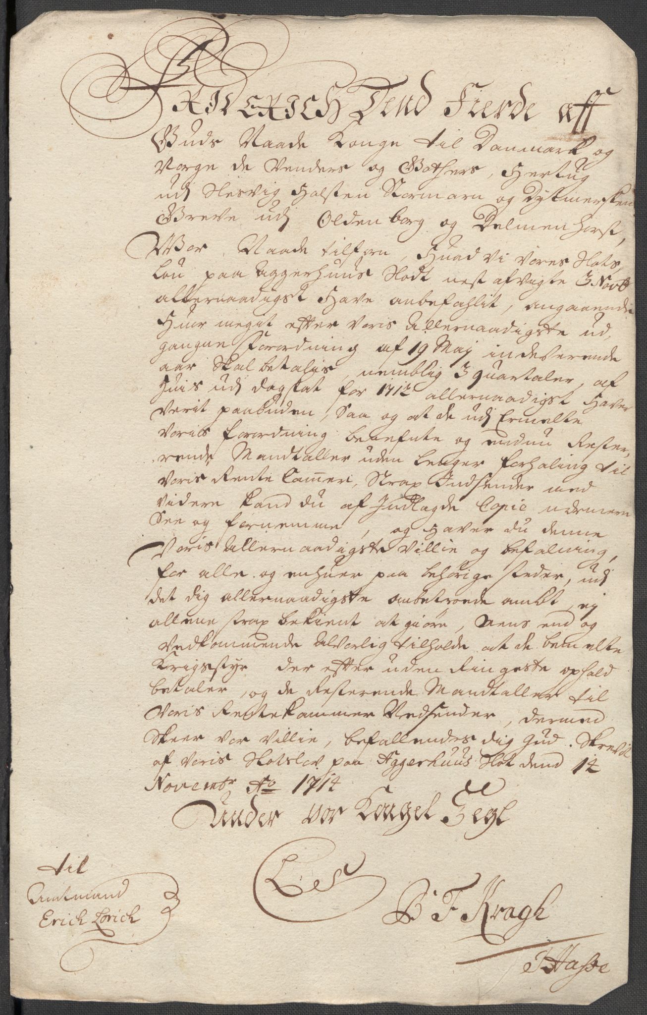 Rentekammeret inntil 1814, Reviderte regnskaper, Fogderegnskap, AV/RA-EA-4092/R69/L4856: Fogderegnskap Finnmark/Vardøhus, 1713-1715, p. 497