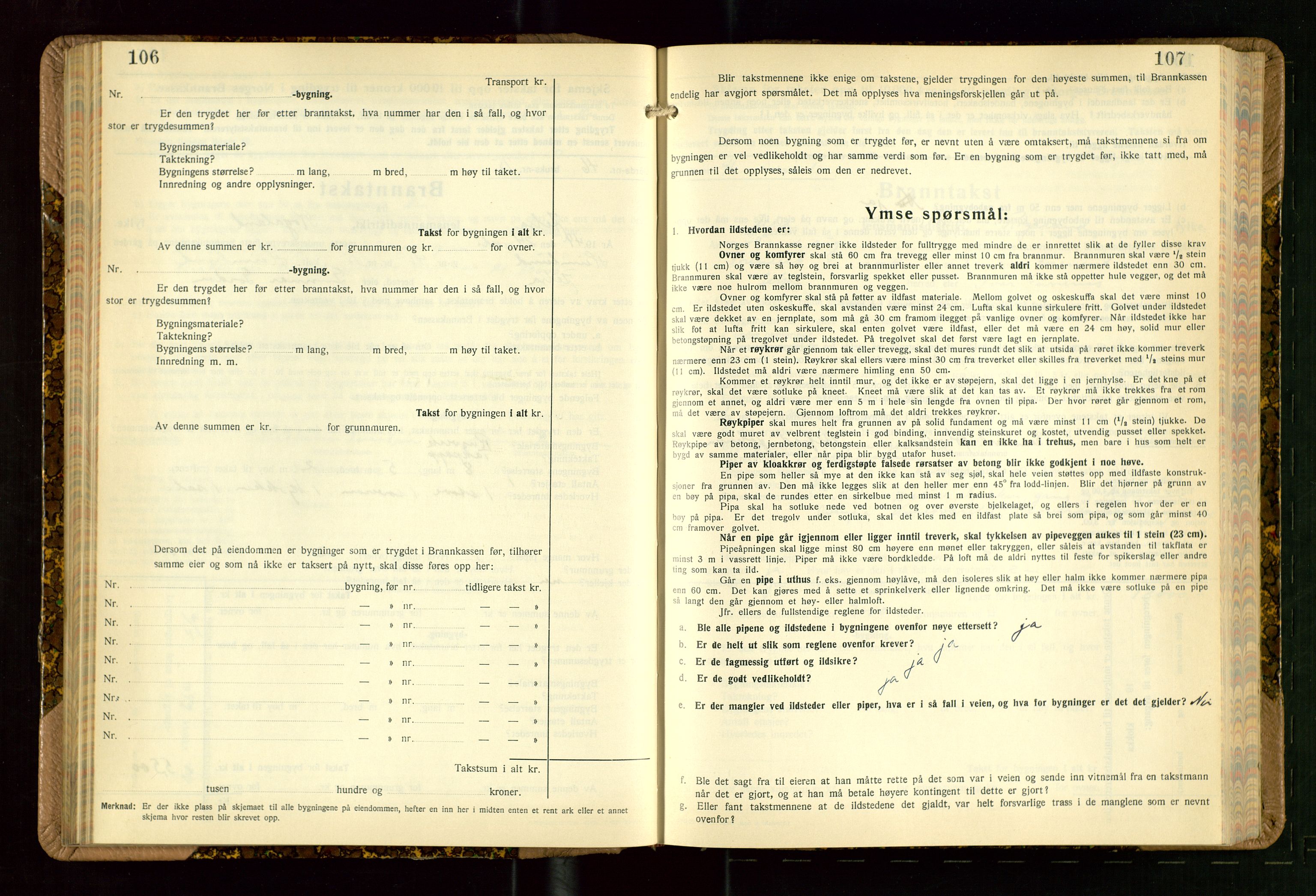 Jelsa lensmannskontor, AV/SAST-A-100360/Gob/L0003: "Branntakstprotokoll", 1942-1955, p. 106-107