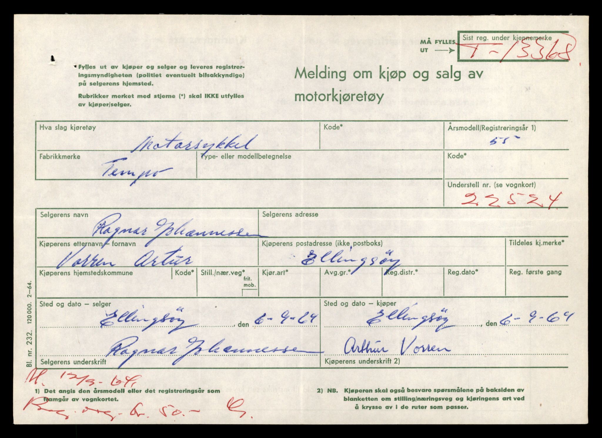 Møre og Romsdal vegkontor - Ålesund trafikkstasjon, AV/SAT-A-4099/F/Fe/L0039: Registreringskort for kjøretøy T 13361 - T 13530, 1927-1998, p. 127