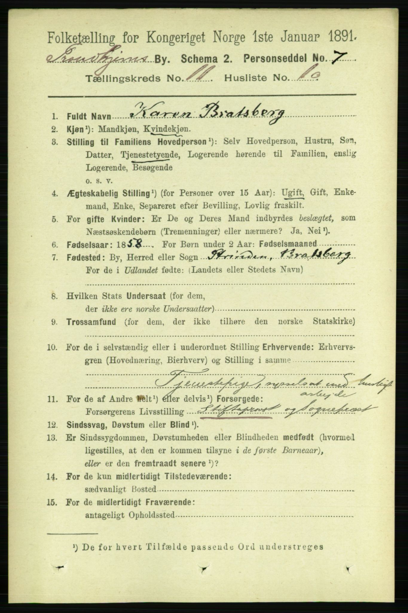 RA, 1891 census for 1601 Trondheim, 1891, p. 9311