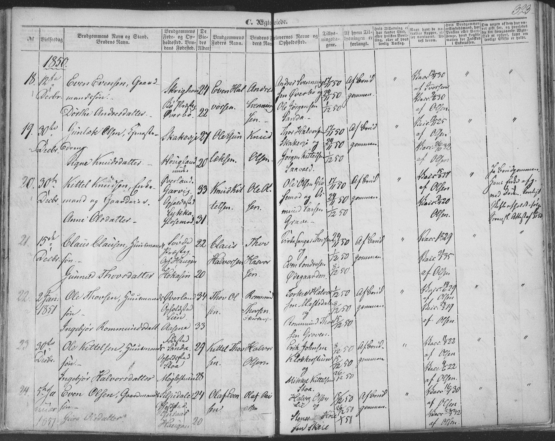 Seljord kirkebøker, SAKO/A-20/F/Fa/L012b: Parish register (official) no. I 12B, 1850-1865, p. 323