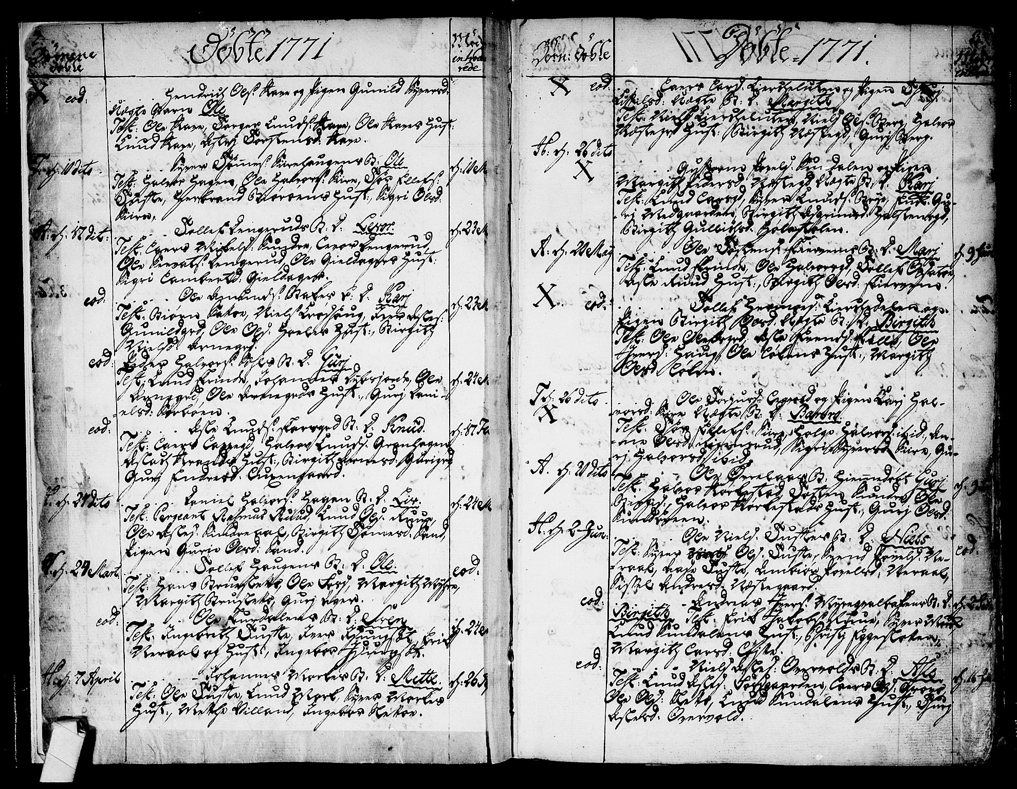 Ål kirkebøker, AV/SAKO-A-249/F/Fa/L0002: Parish register (official) no. I 2, 1771-1806, p. 2-3